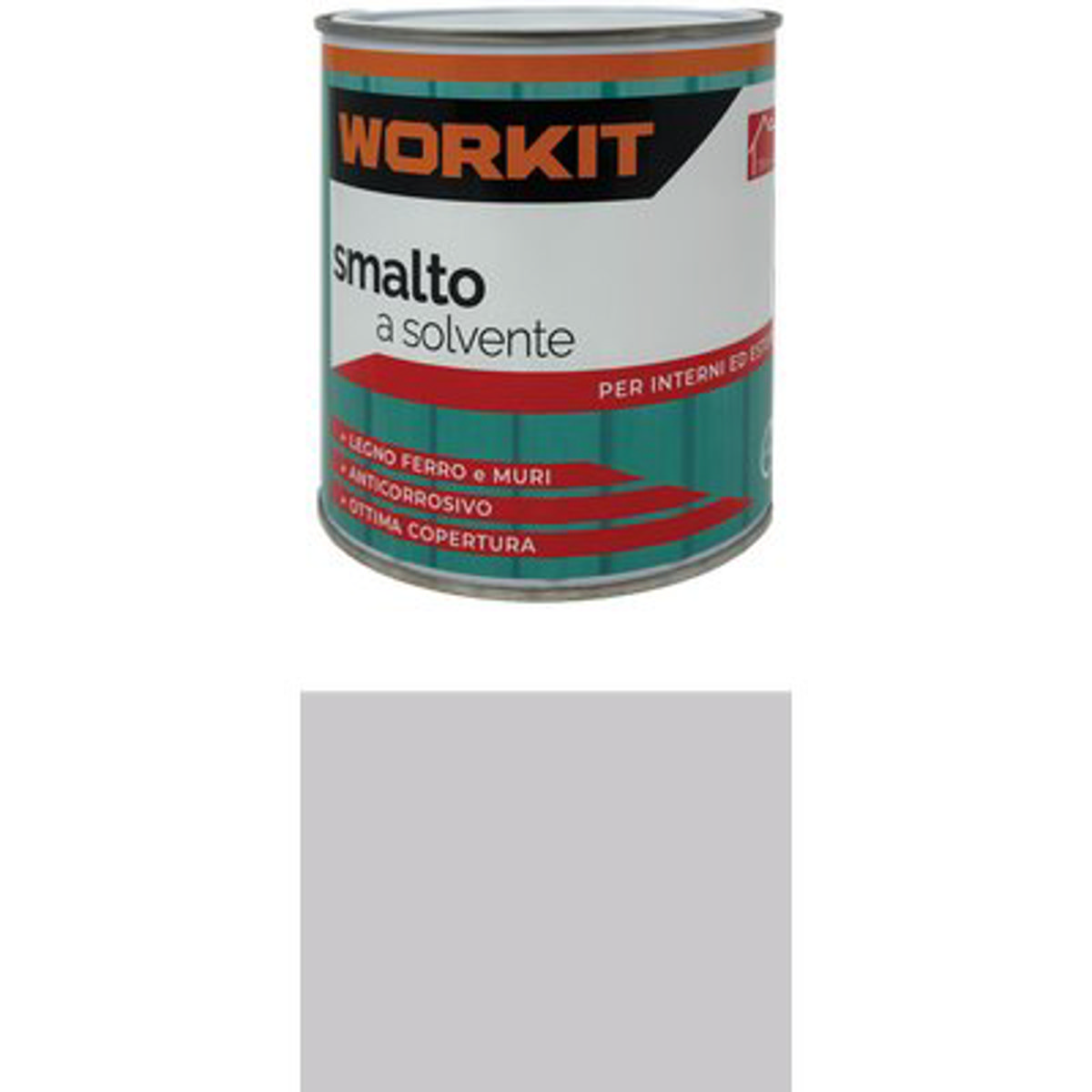SMALTO A SOLVENTE WORKIT GRIGIO ARGENTO RAL 7001 ML 125