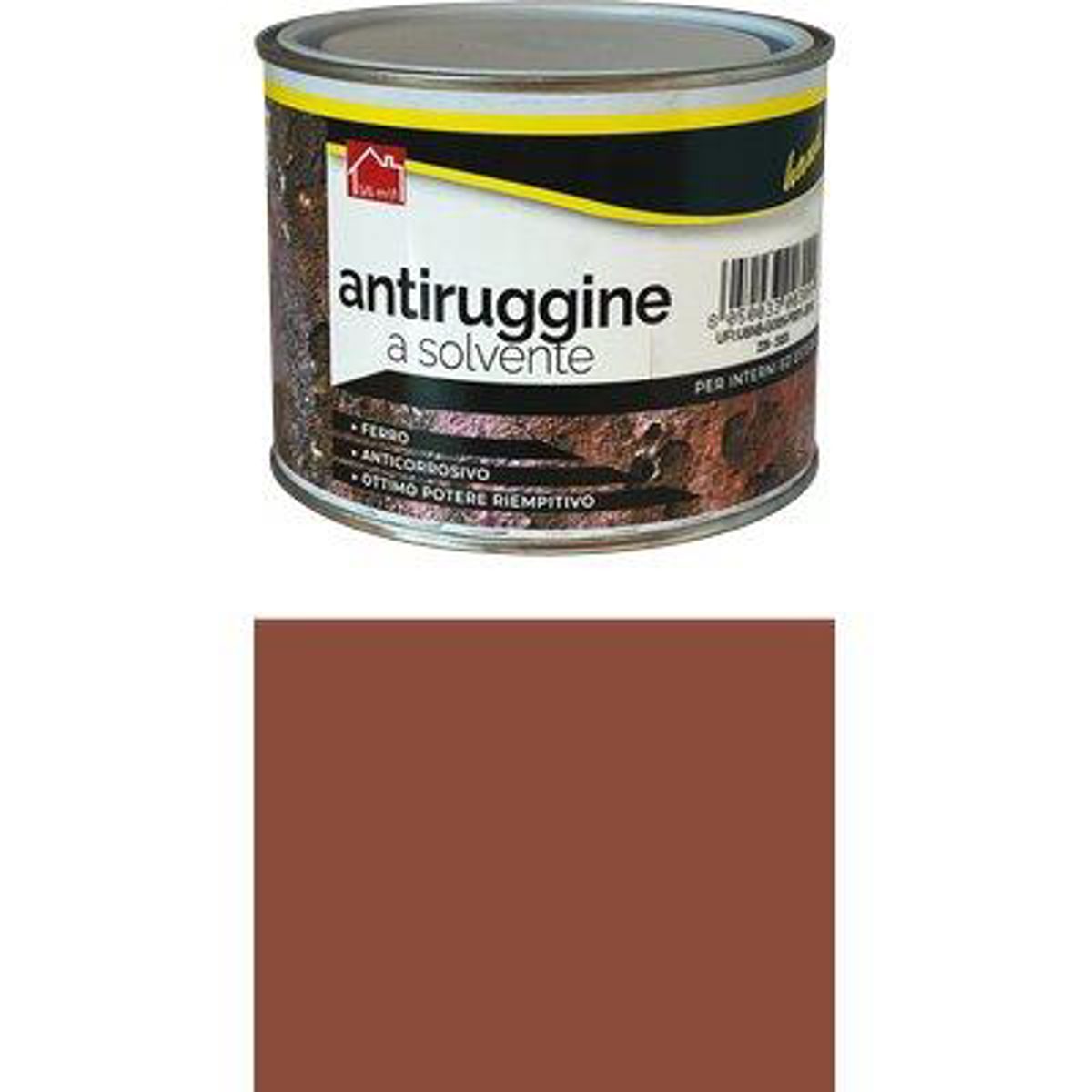 ANTIRUGGINE A SOLVENTE WORKIT ROSSO ML 500
