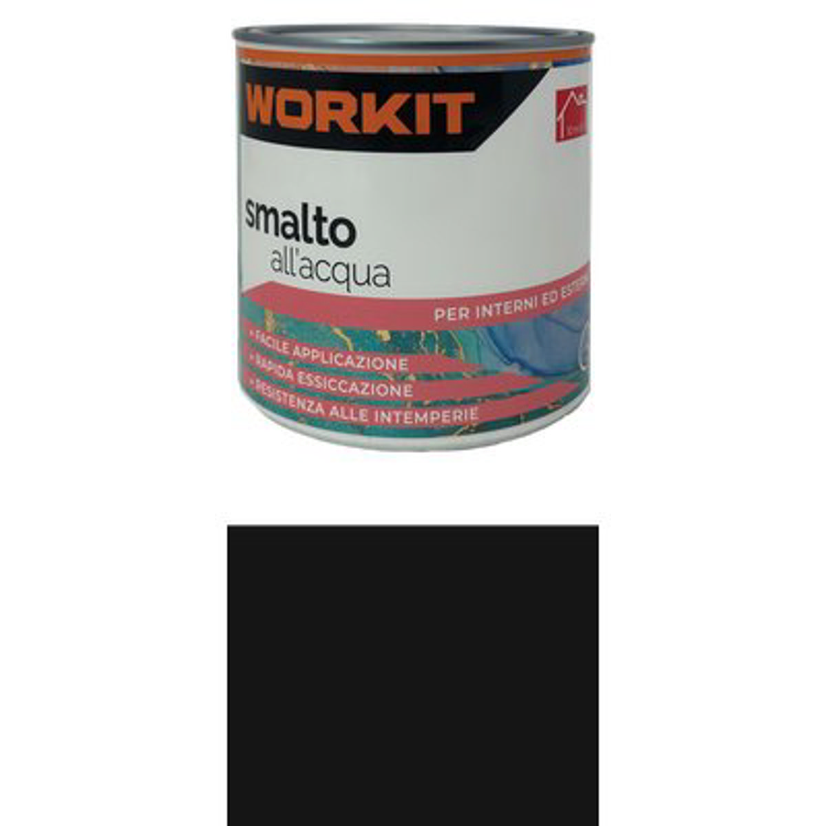 SMALTO ACQUA WORKIT NERO OPACO RAL 9011 ML 750