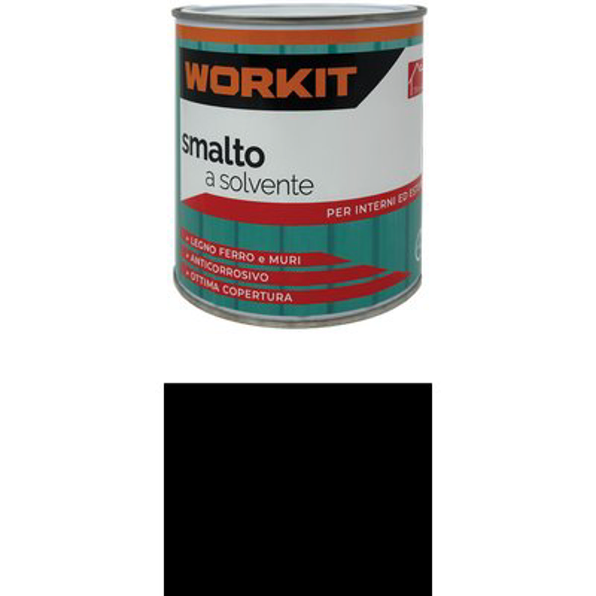 SMALTO A SOLVENTE WORKIT NERO LUCIDO ML 750