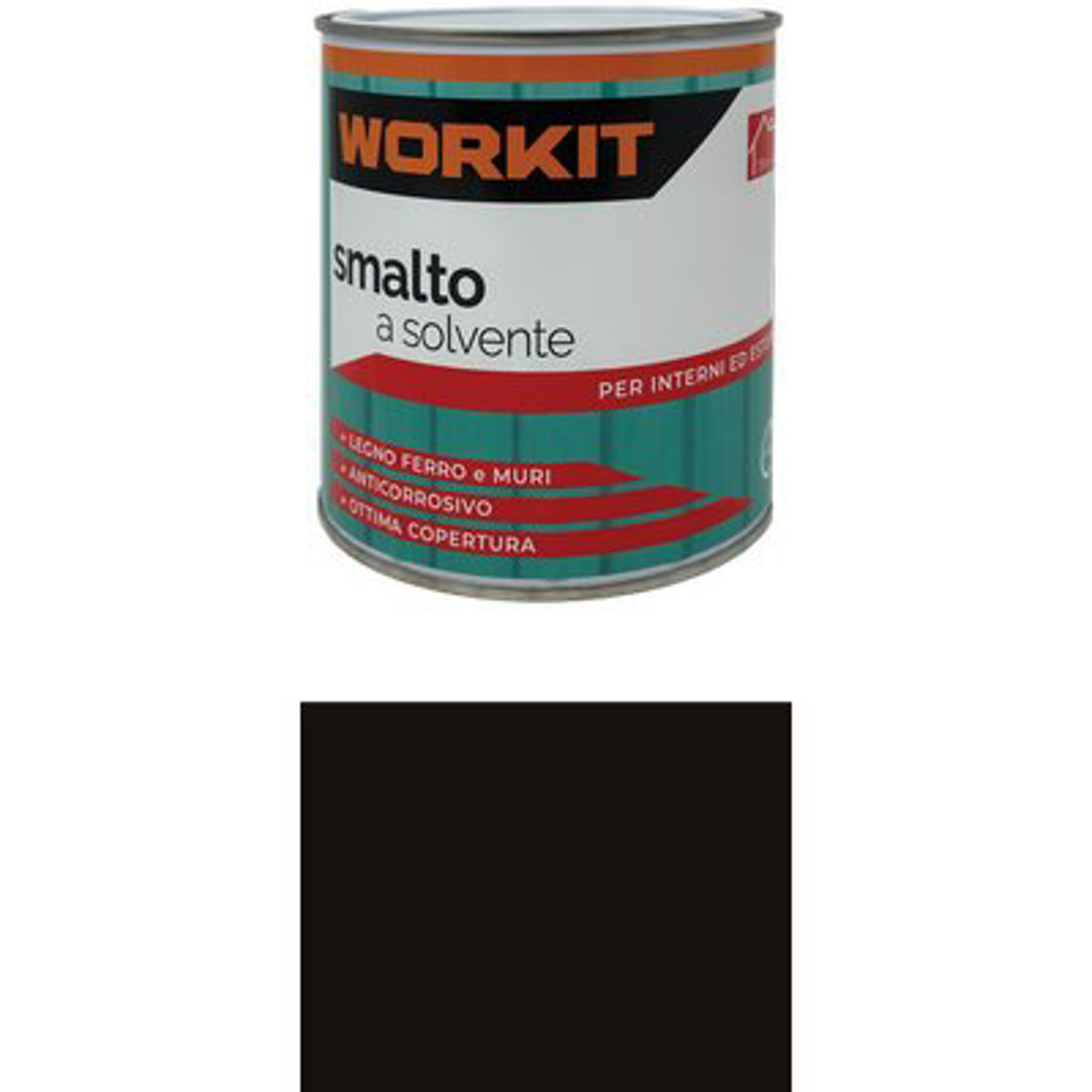 SMALTO A SOLVENTE WORKIT NERO OPACO ML 750