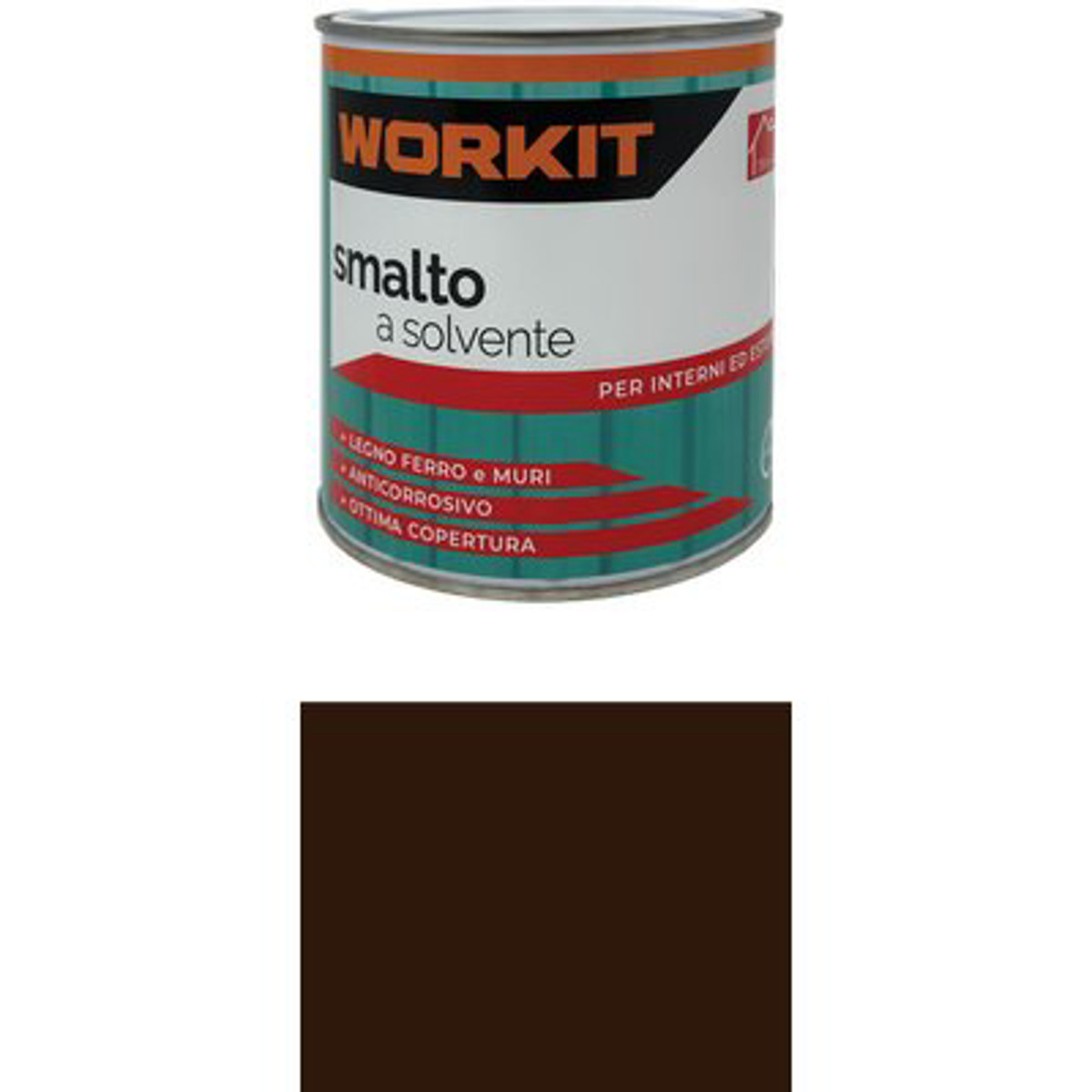 SMALTO A SOLVENTE WORKIT MARRONE CIOCCOLATA RAL 8017 ML 750