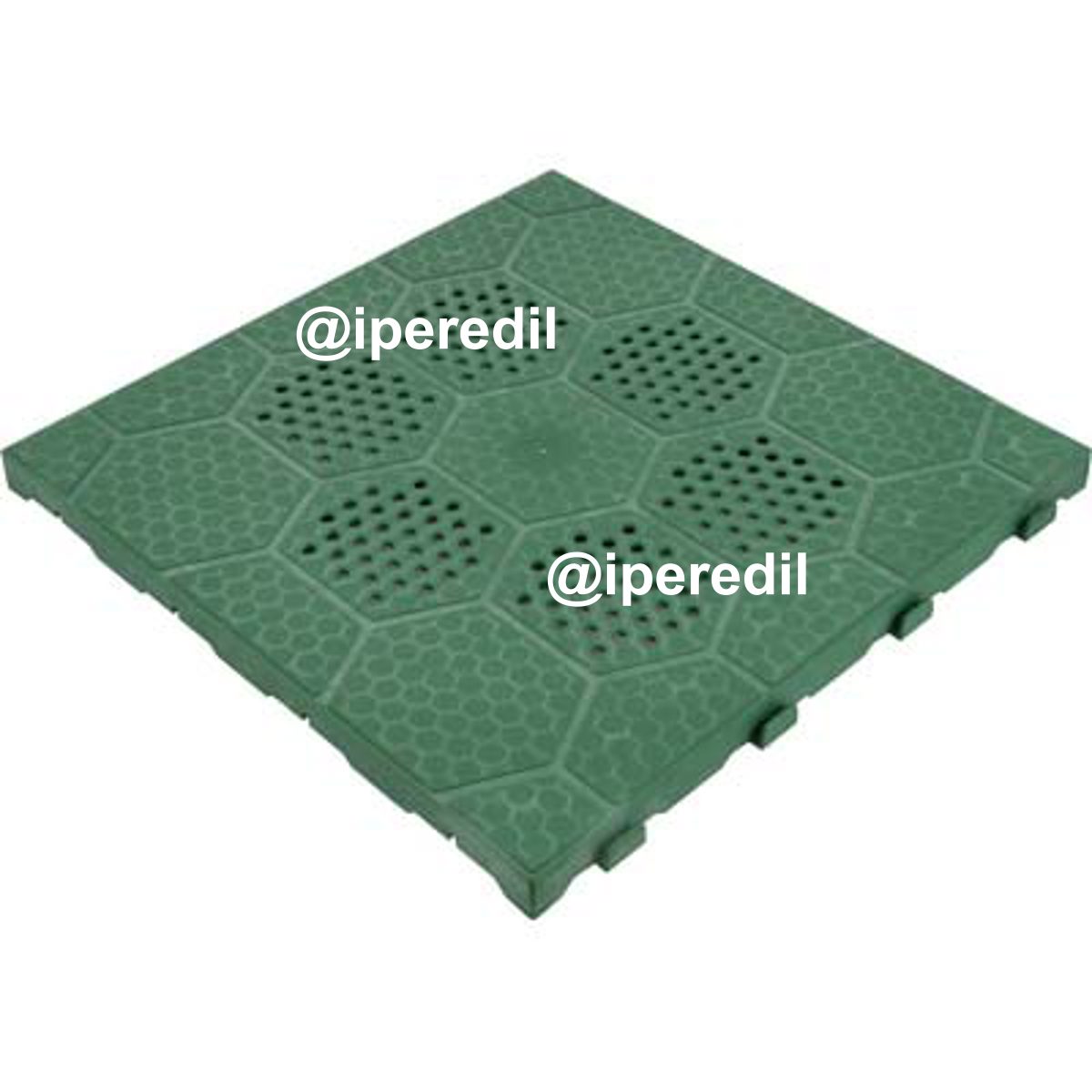 PIASTRELLA AUTOBLOCCANTE PP VERDE CM 40X40 H.CM 2,5