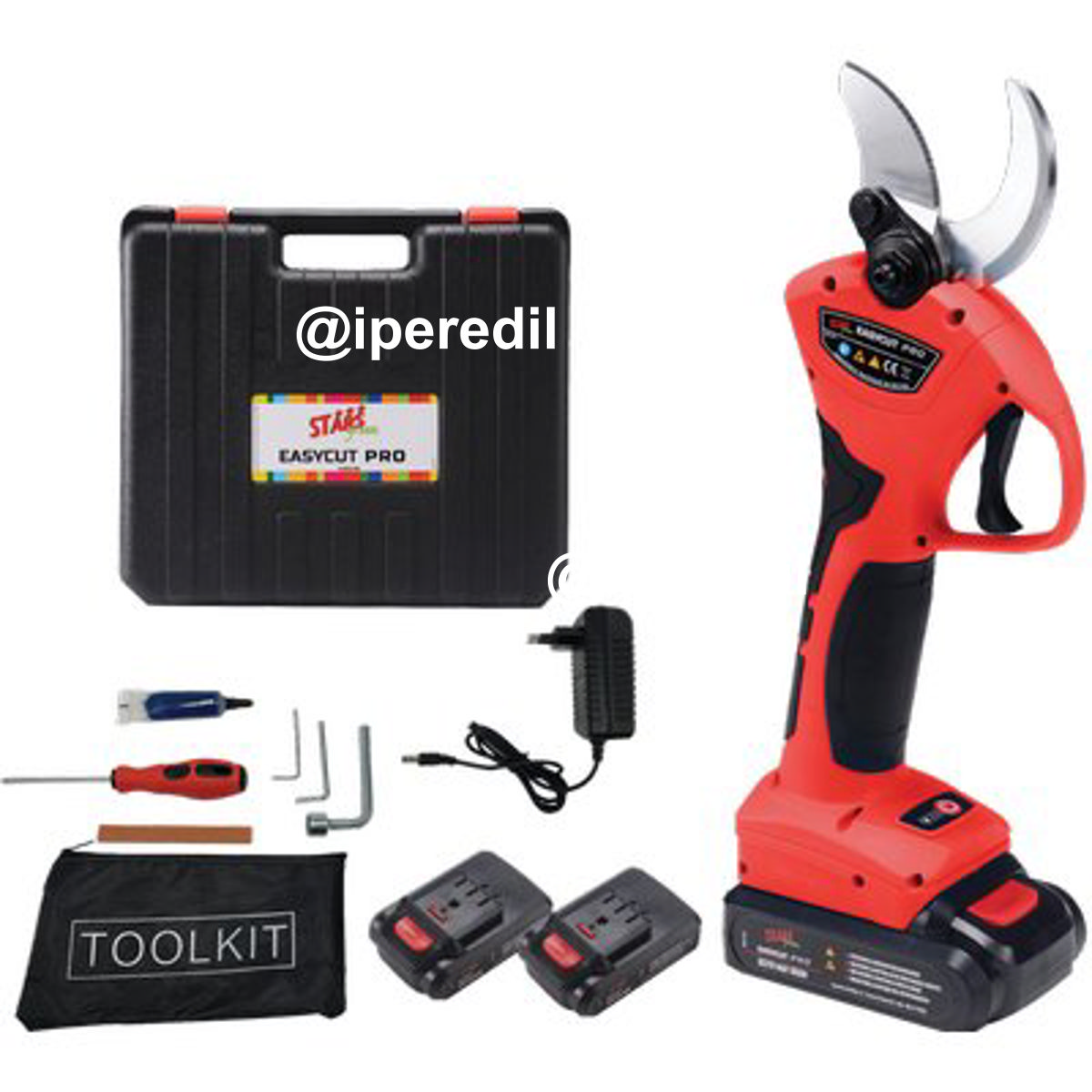 FORBICE BATTERIA EASYCUT PRO STARS VOLT 21X2 AH 2,0 MM 30/40 + VALIGIA