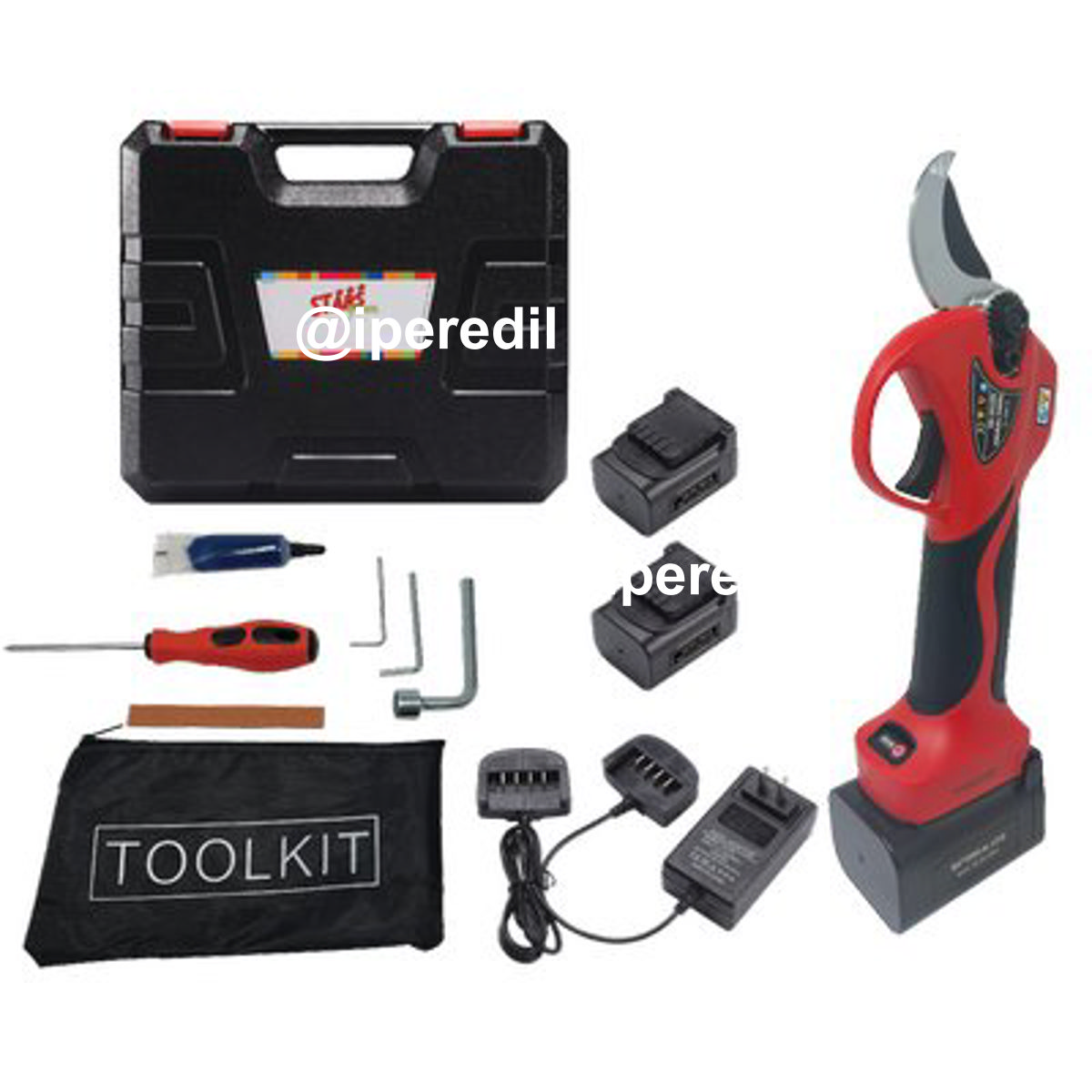 FORBICE BATTERIA EASYCUT REX STARS VOLT 16,8 AH 4,0+2,0 MM 25/32 + VALIGIA