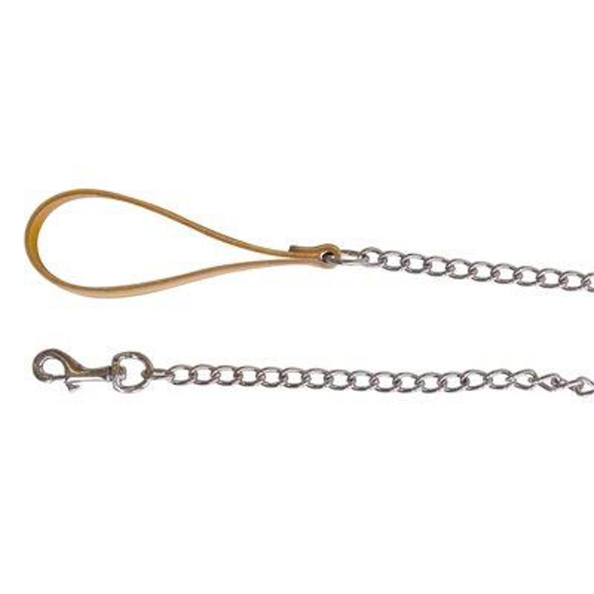 GUINZAGLIO CUOIO NATURALE + CATENA CM 110 - 01133732