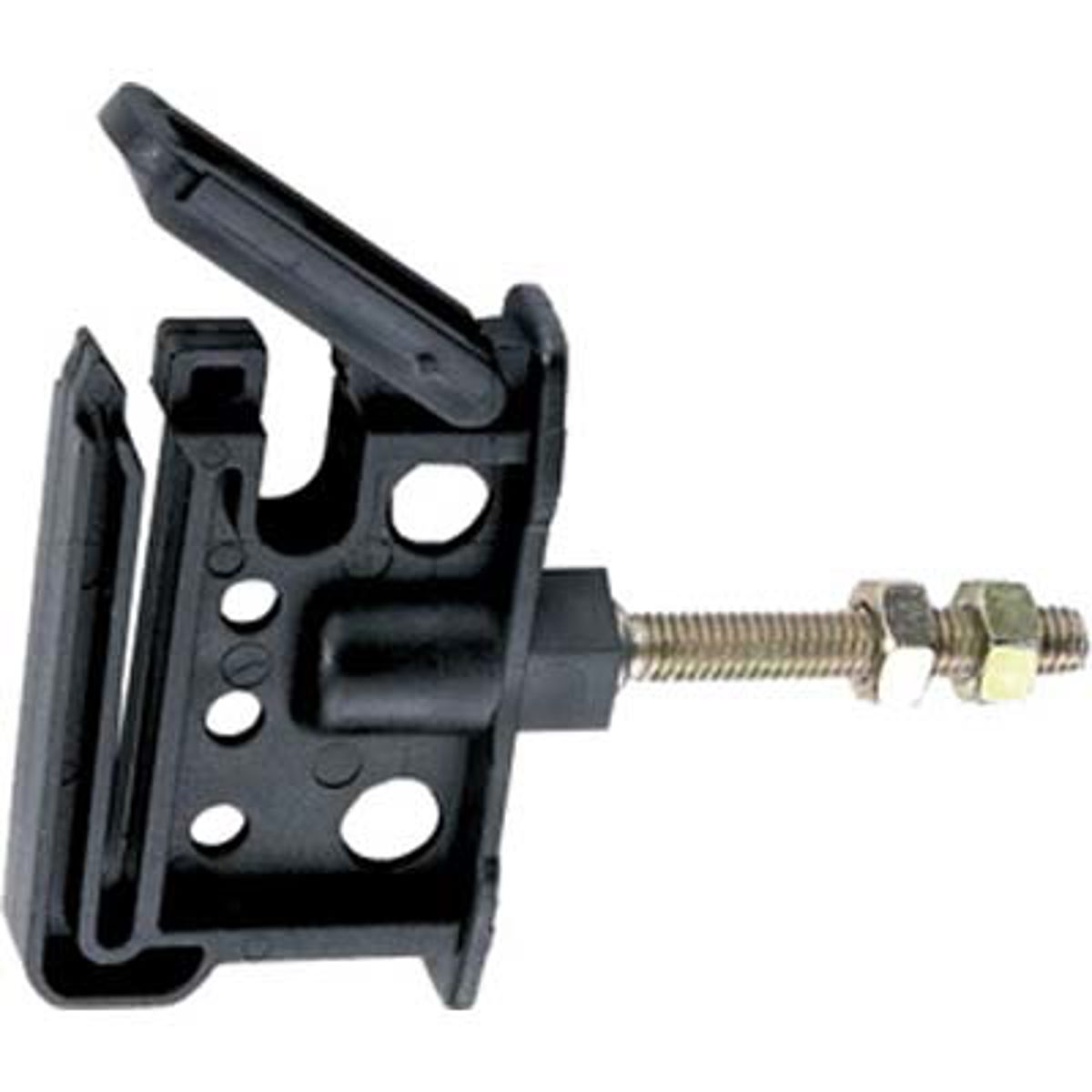 ISOLATORE ELETTRORECINZIONE PIATTO VITE FERRO X FILO + CORDA + FETTUCCIA MAX MM 40 - 01140027
