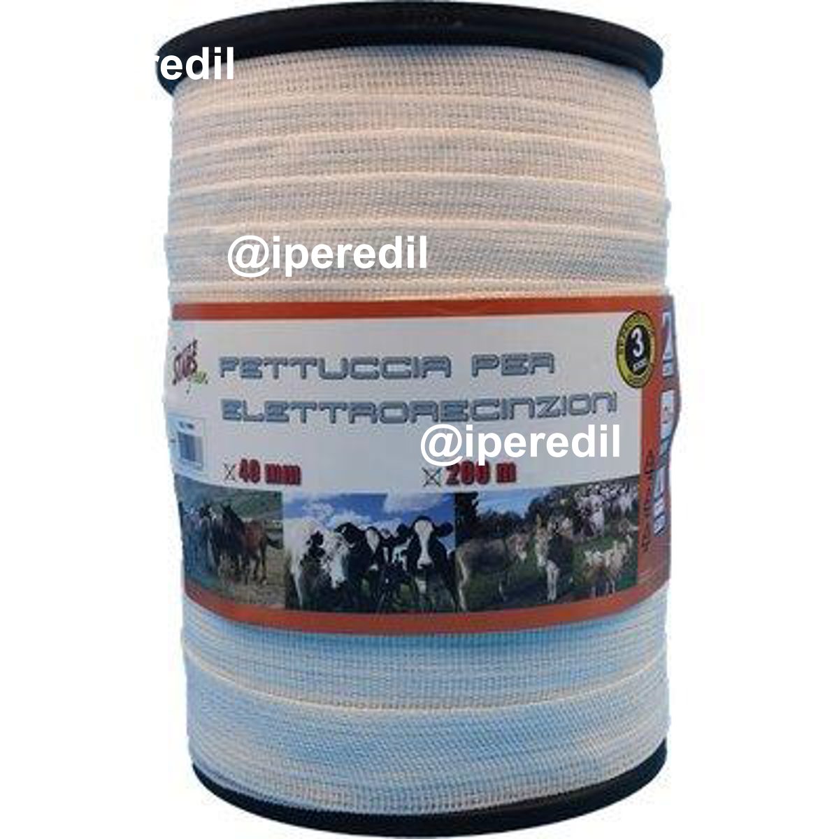 FETTUCCIA ELETTRORECINZIONE STARS FILI ACCIAIO INOX 12 MM 40 MT 200 - 01140054