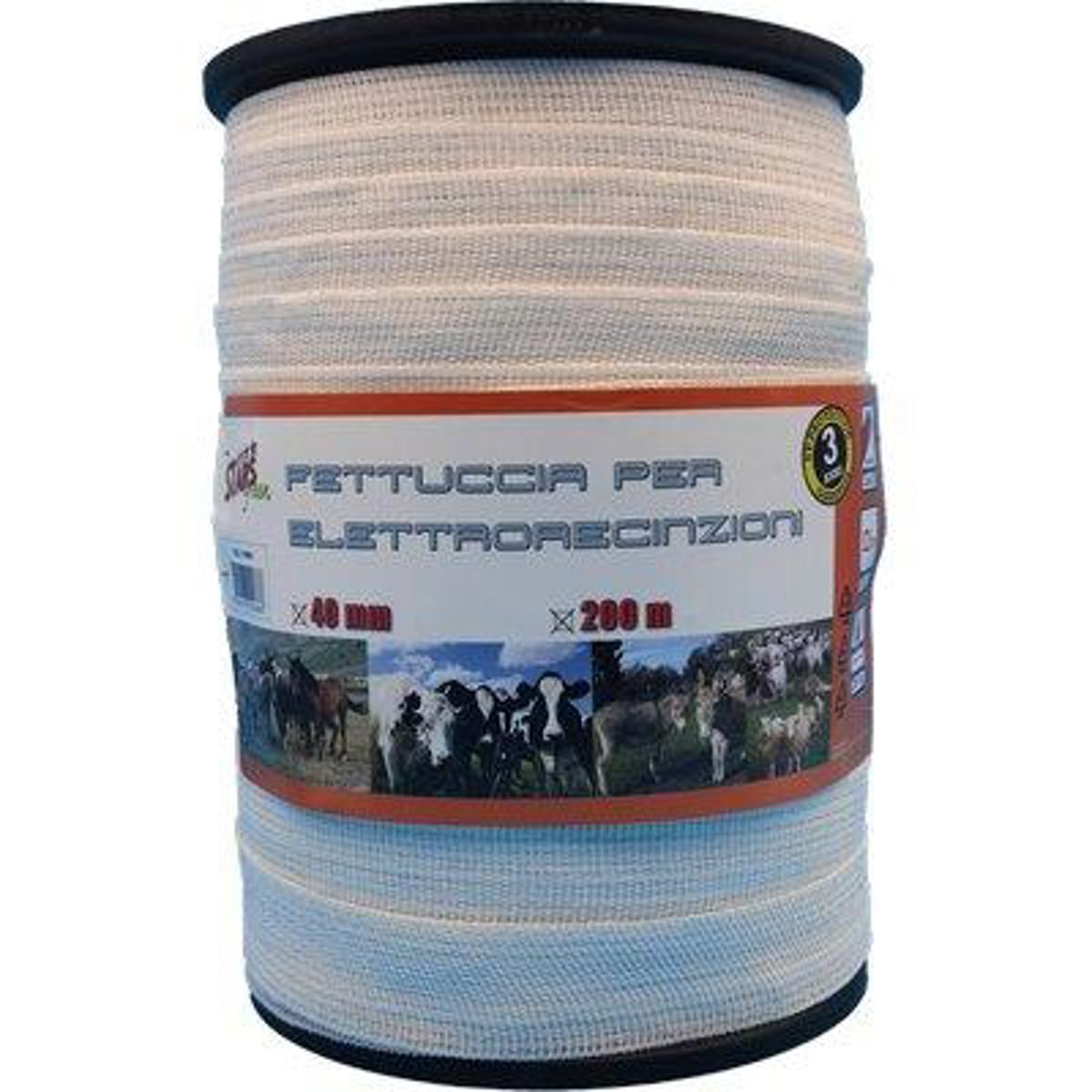 FETTUCCIA ELETTRORECINZIONE STARS FILI ACCIAIO INOX 12 MM 40 MT 200 - 01140054