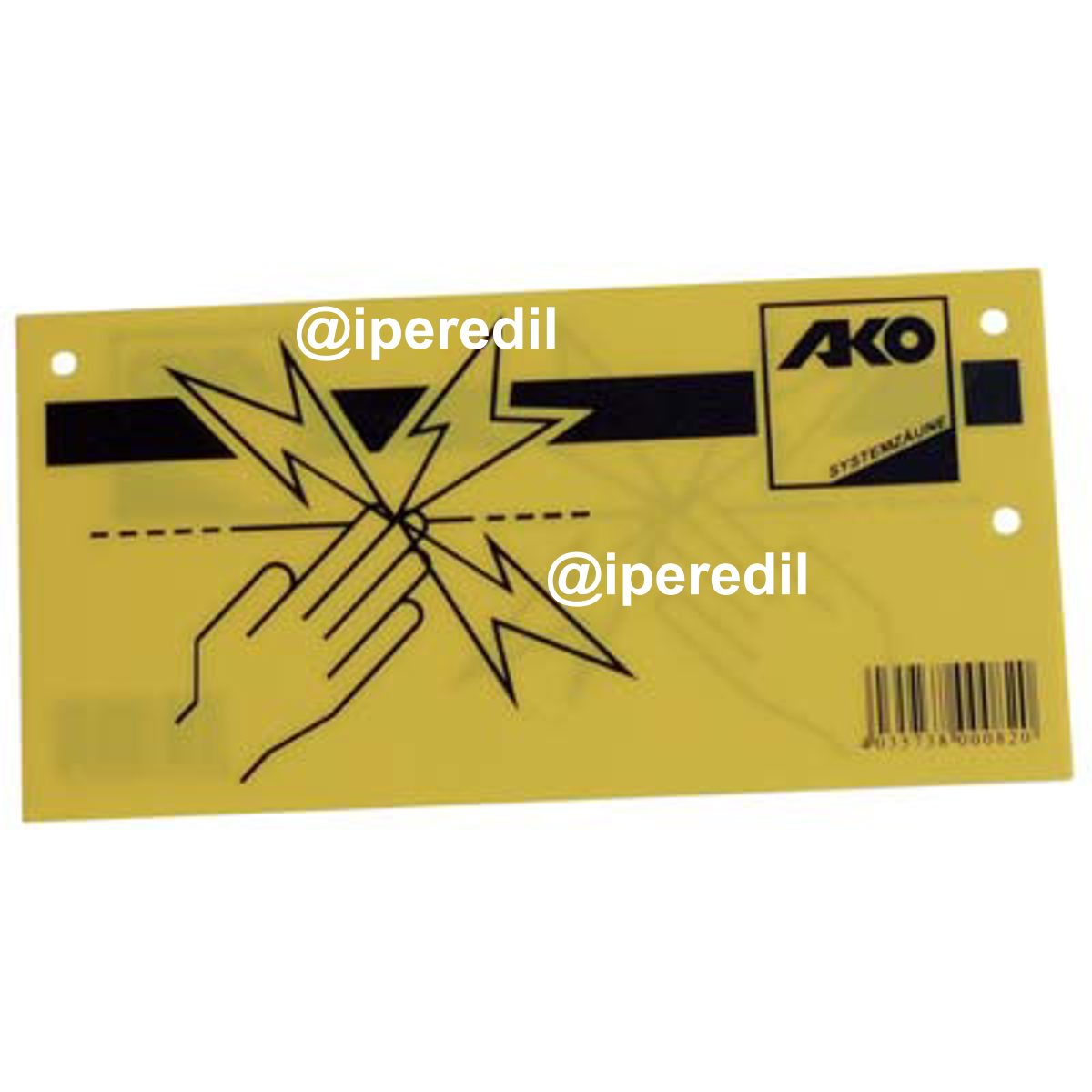 TARGA ELETTRORECINZIONE PP GIALLO/NERO - 01140065