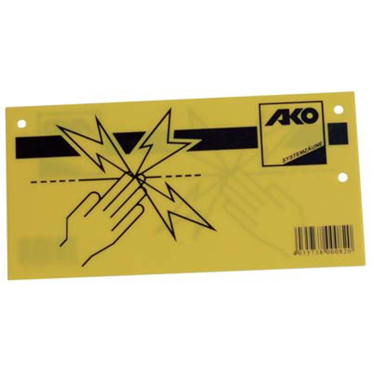 TARGA ELETTRORECINZIONE PP GIALLO/NERO - 01140065