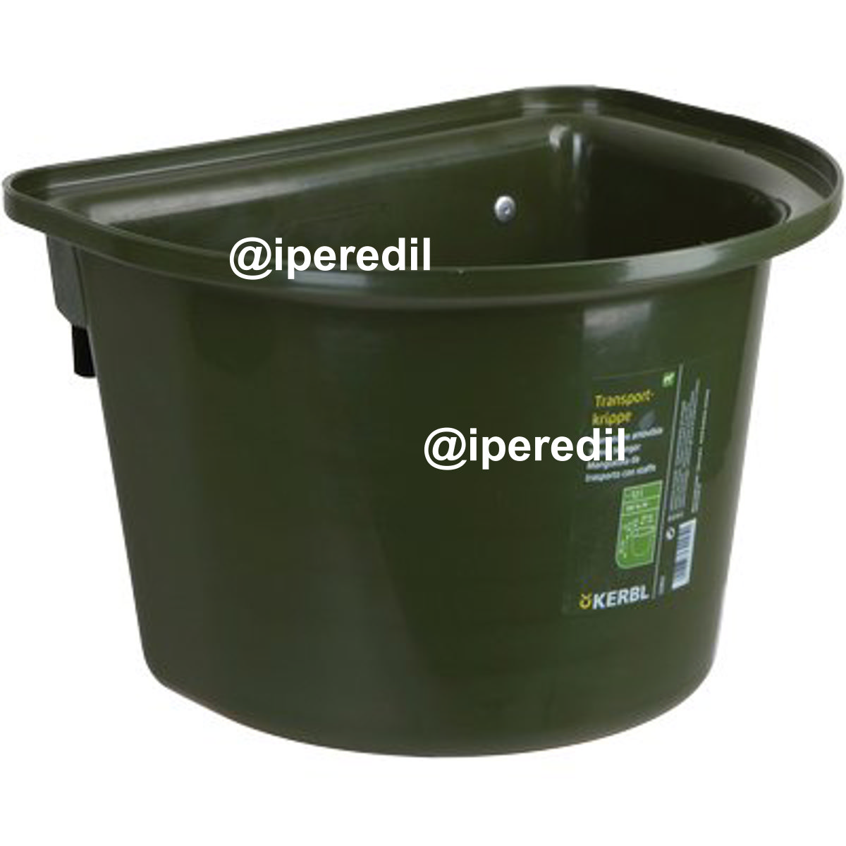 MANGIATOIA CAVALLI STACCIONATA PESANTE KERBL PLASTICA/METALLO CM 39X32 H.CM 26 - 01147221