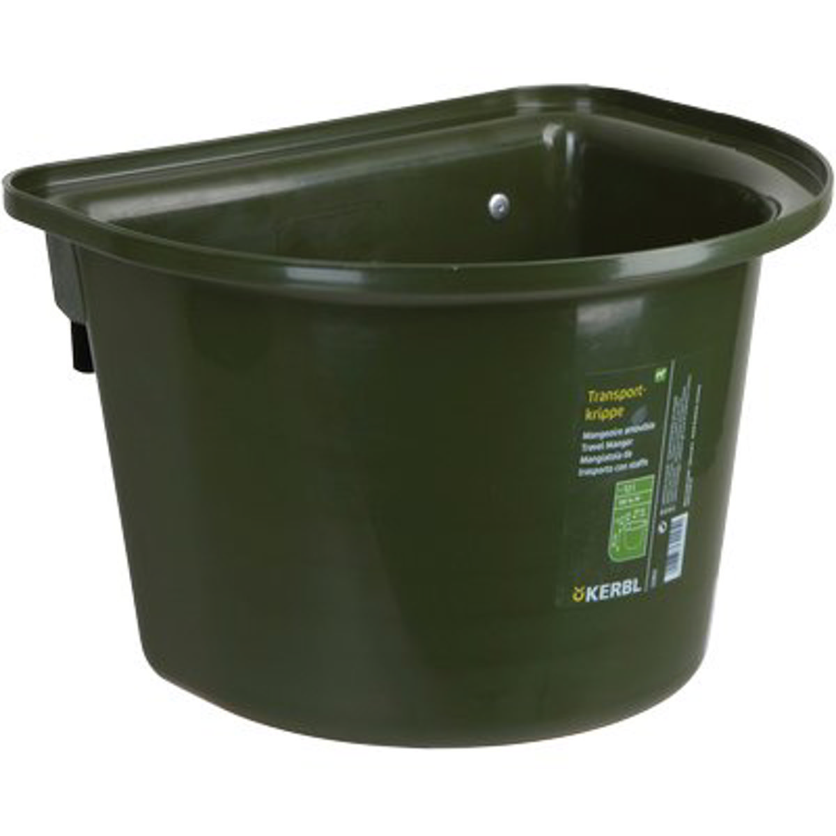 MANGIATOIA CAVALLI STACCIONATA PESANTE KERBL PLASTICA/METALLO CM 39X32 H.CM 26