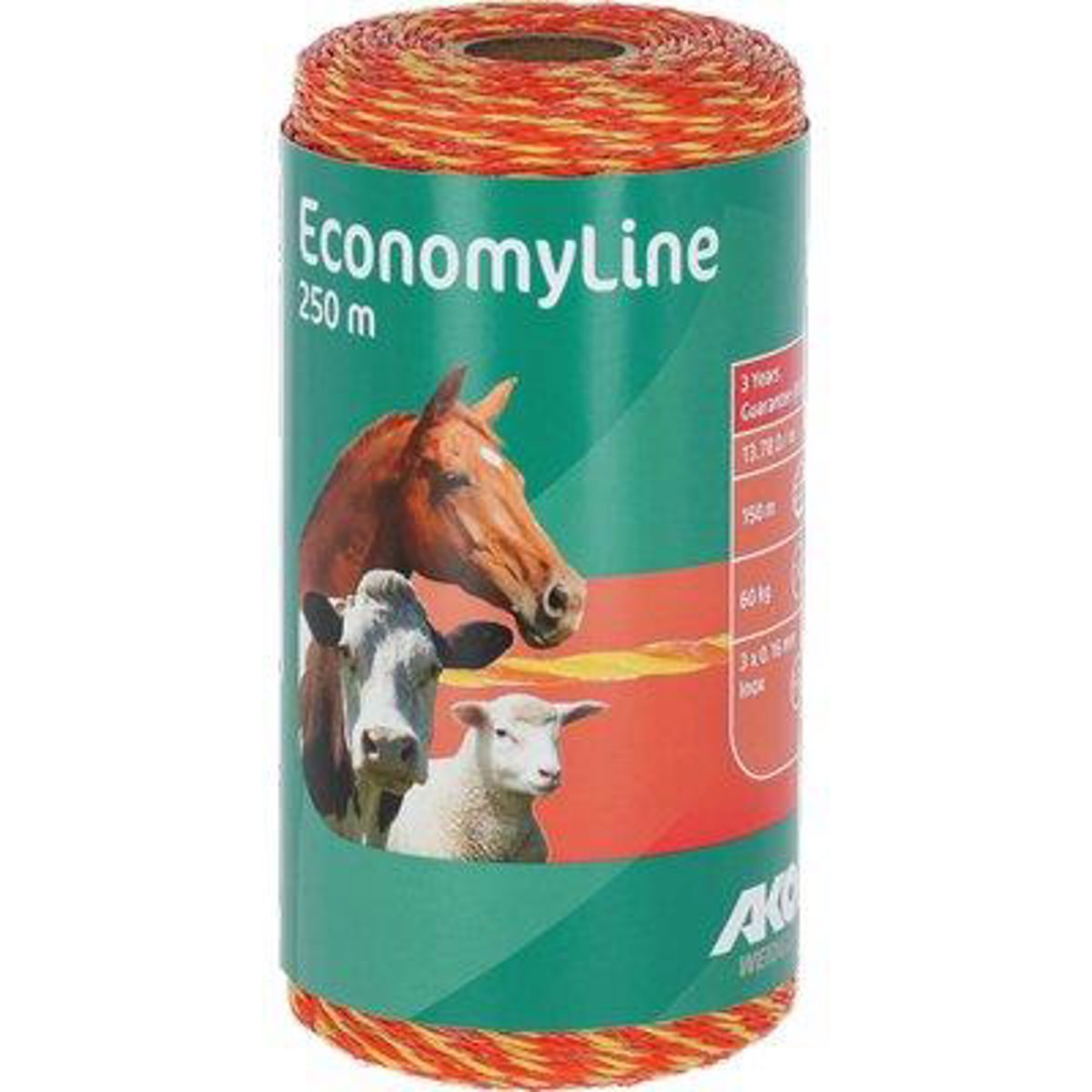 CORDA ELETTRORECINZIONE AKO KERBL FILI ACCIAIO 3 MM 3 MT 250 - 01150044
