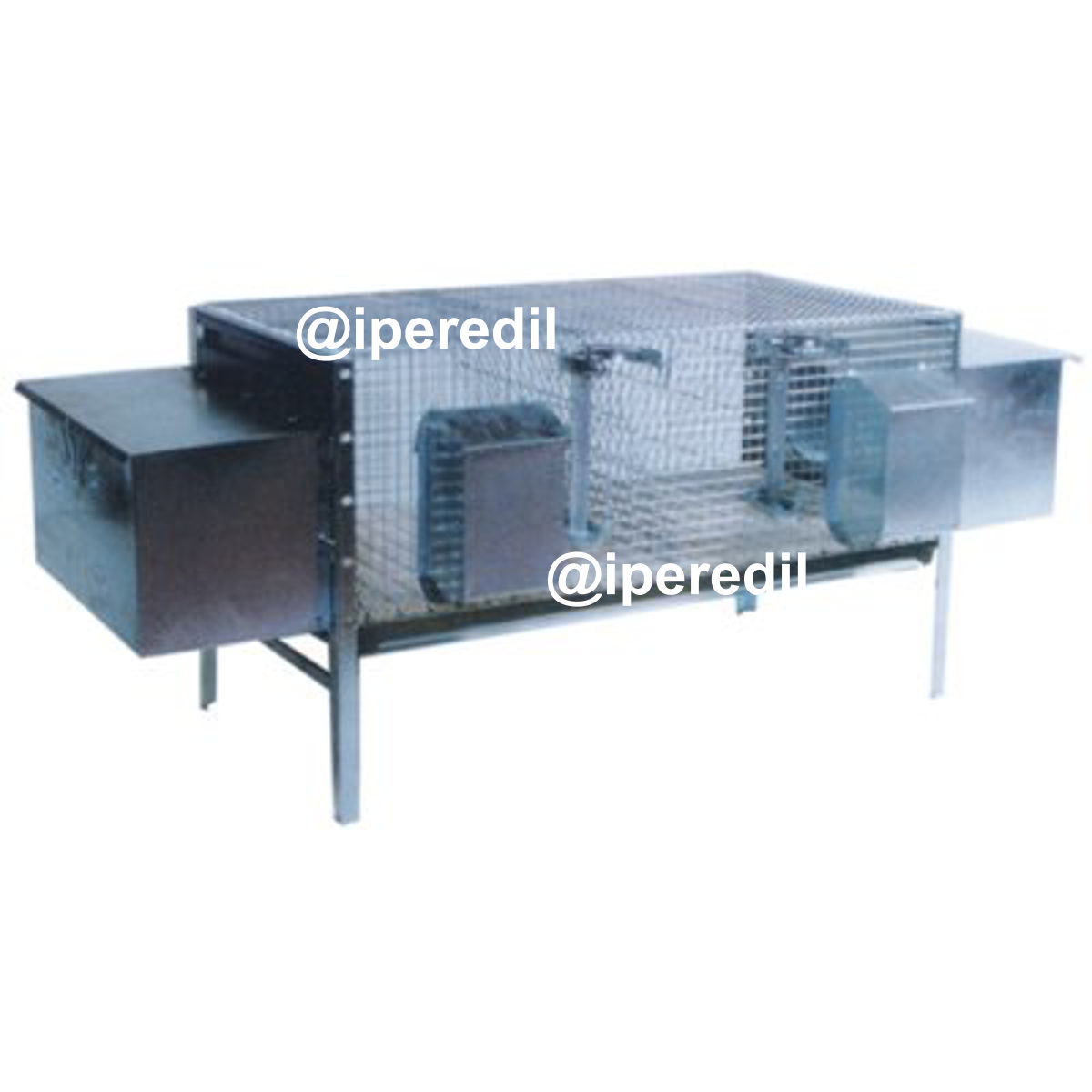 GABBIA CONIGLI ACCESSORIATA OMZ ACCIAIO ZINC CM 160X50 H.CM 60