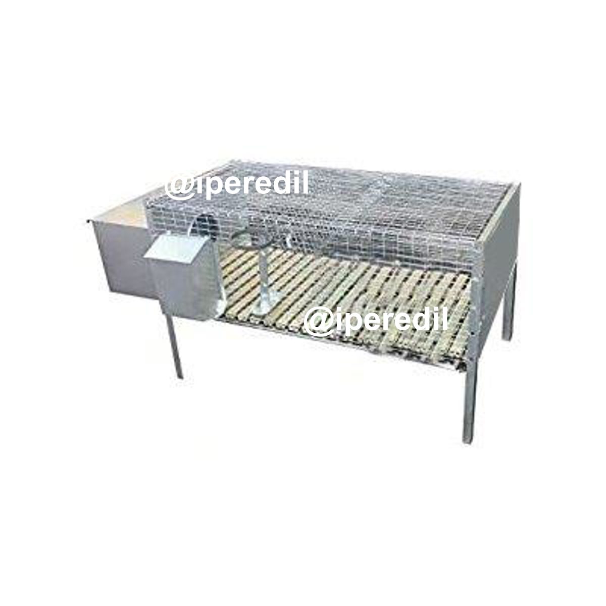 GABBIA X CONIGLI 1 FATTRICE ACCIAIO ZINCATO CM 100X50 H.CM 60 - 01158129