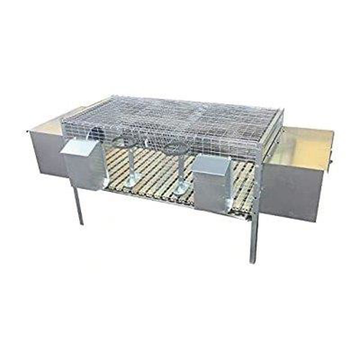 GABBIA X CONIGLI 2 FATTRICI ACCIAIO ZINCATO CM 100X50 H.CM 60