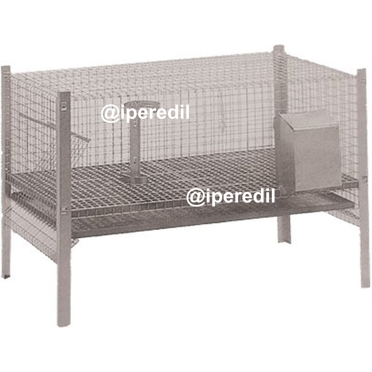 GABBIA X CONIGLI INGRASSO ACCIAIO ZINCATO CM 100X50 H.CM 70 - 01158131