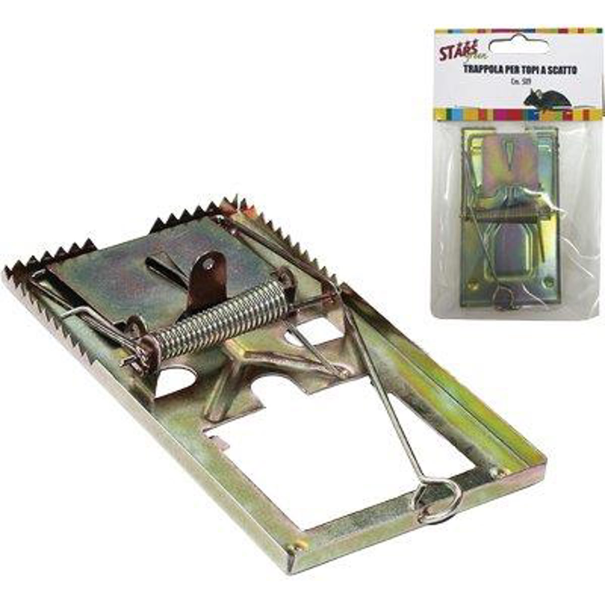 TRAPPOLA TOPI A SCATTO STARS ACCIAIO MM 50X90