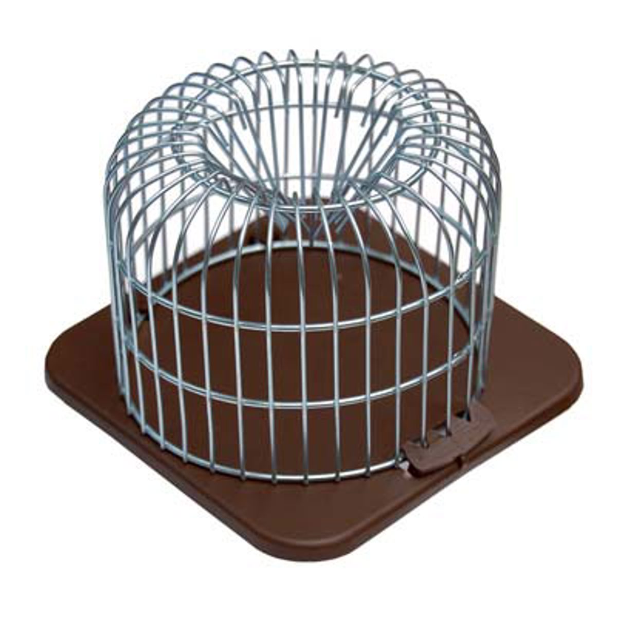 TRAPPOLA TOPI ROTONDA FONDO PLASTICA/ACCIAIO ZINC CM 12X12