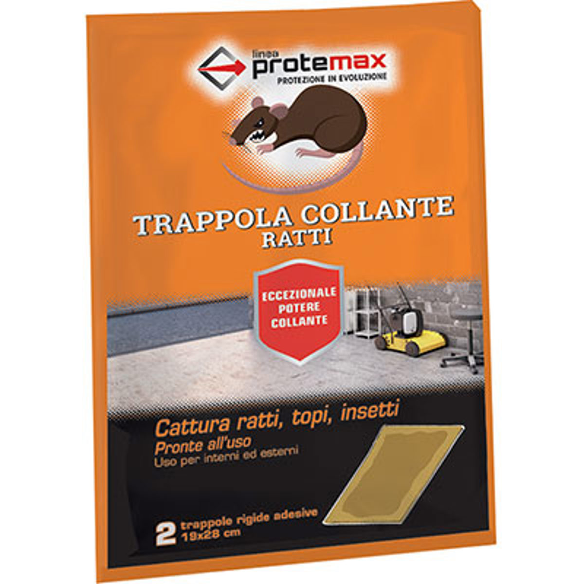 TRAPPOLA TOPI ADESIVA PROTEMAX CM 30X20 CF=PZ 2
