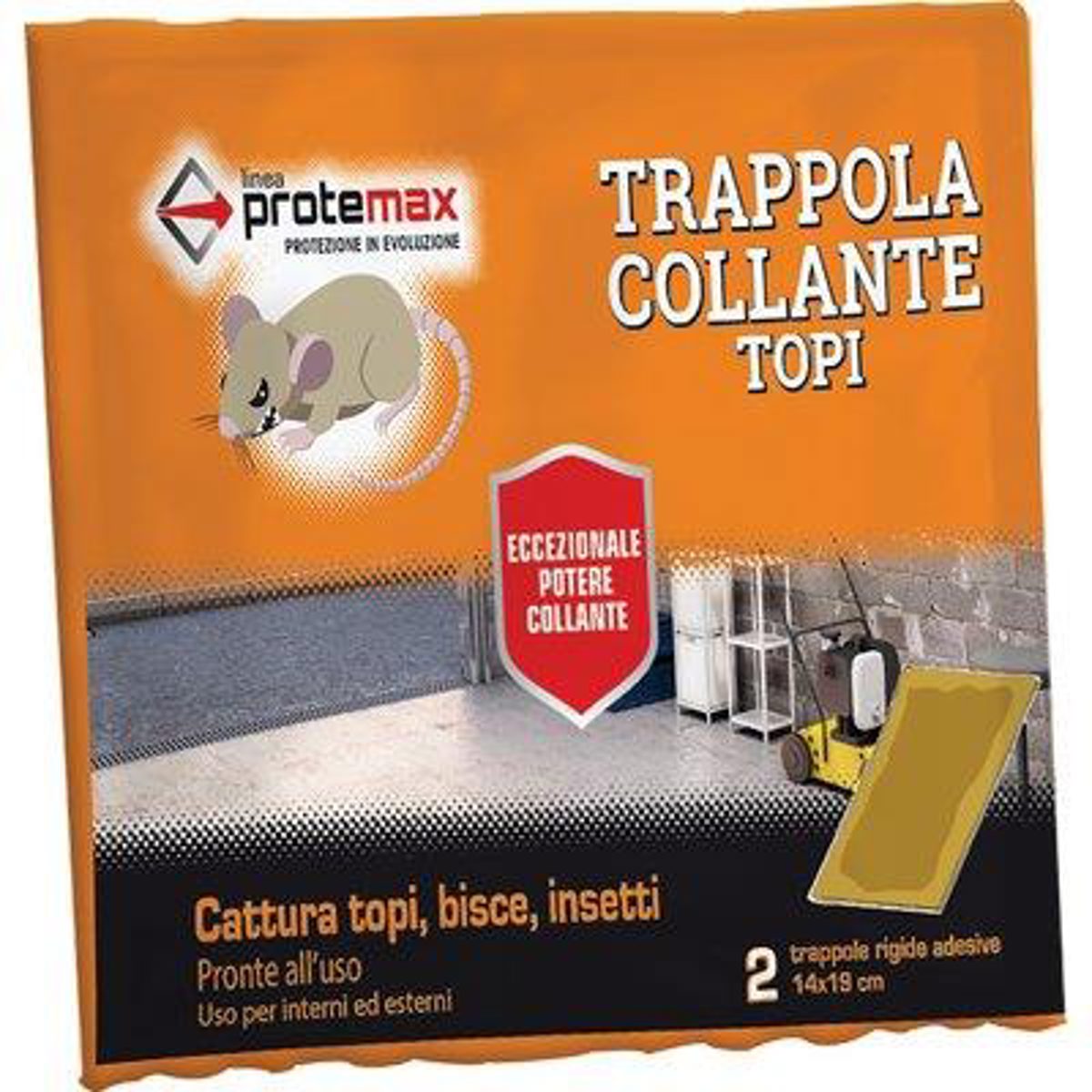 TRAPPOLA TOPI ADESIVA PROTEMAX CM 20X15 CF=PZ 2 - 01166603