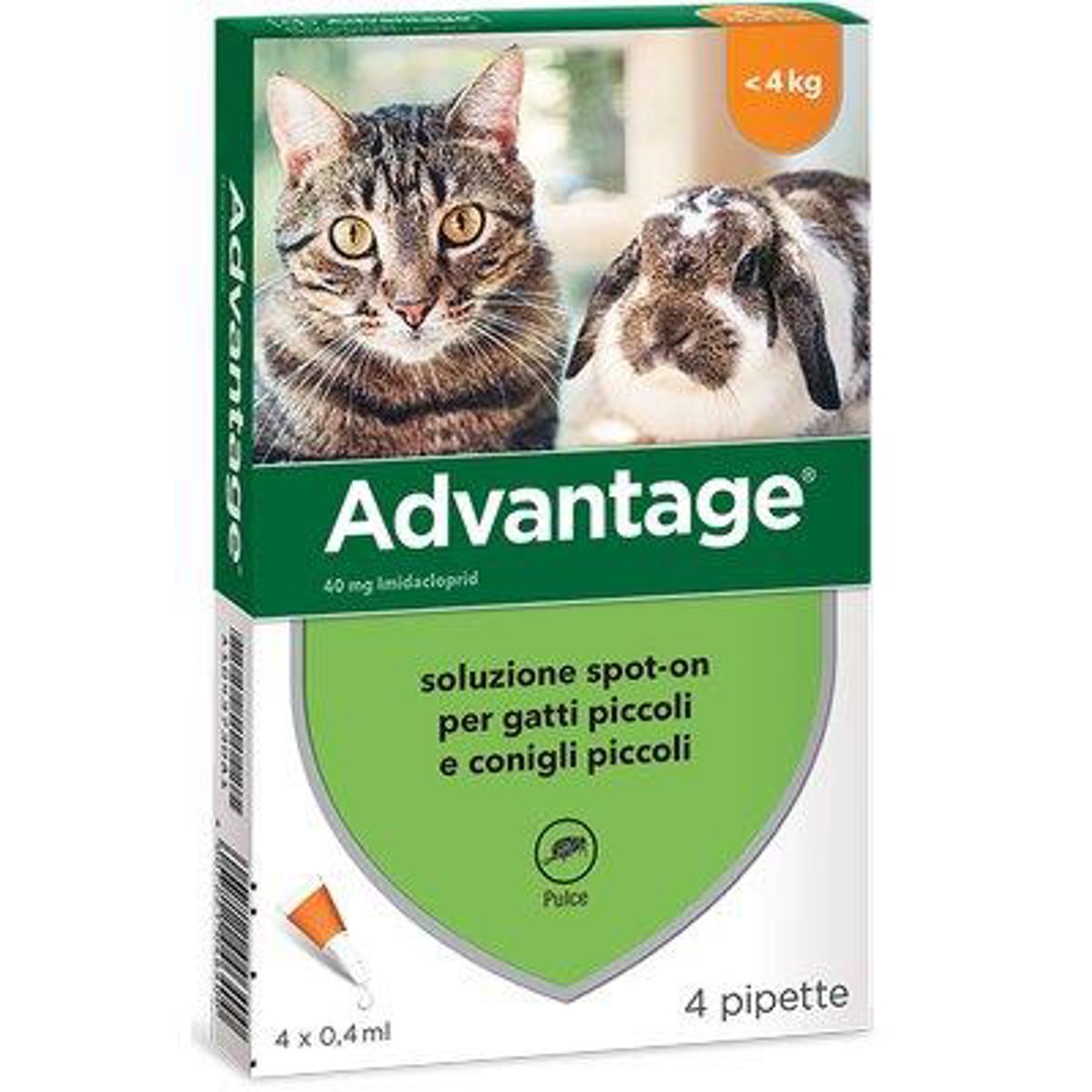 ANTIPARASSITARIO ADVANTAGE GATTI ELANCO KG 0/4 CF=PZ 4