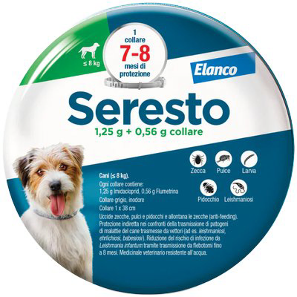 ANTIPARASSITARIO SERESTO CANI ELANCO KG 0/8 CM 38
