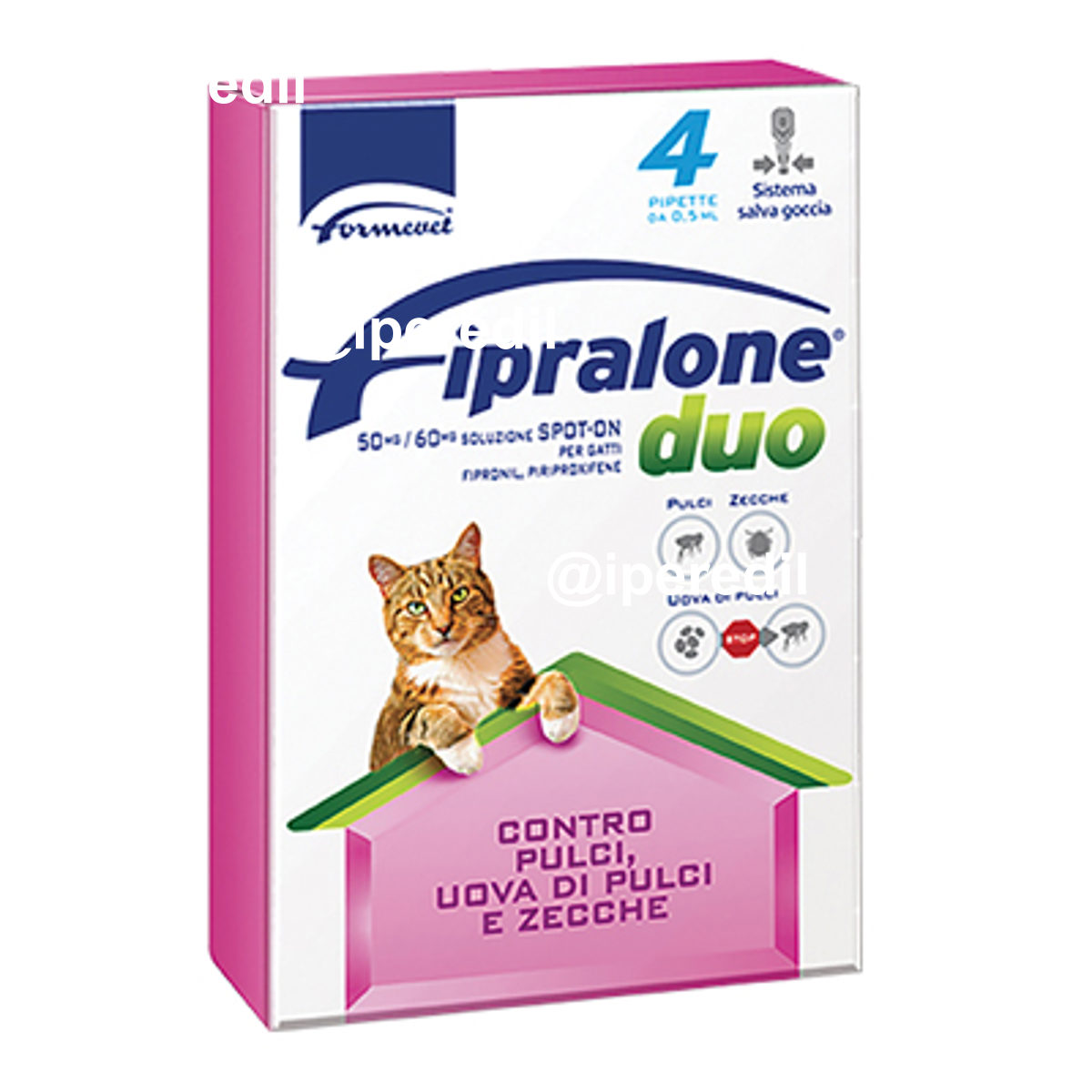 ANTIPARASSITARIO FIPRALONE DUO GATTO FORMEVET KG 0/ 6 CF=PIPETTE 4
