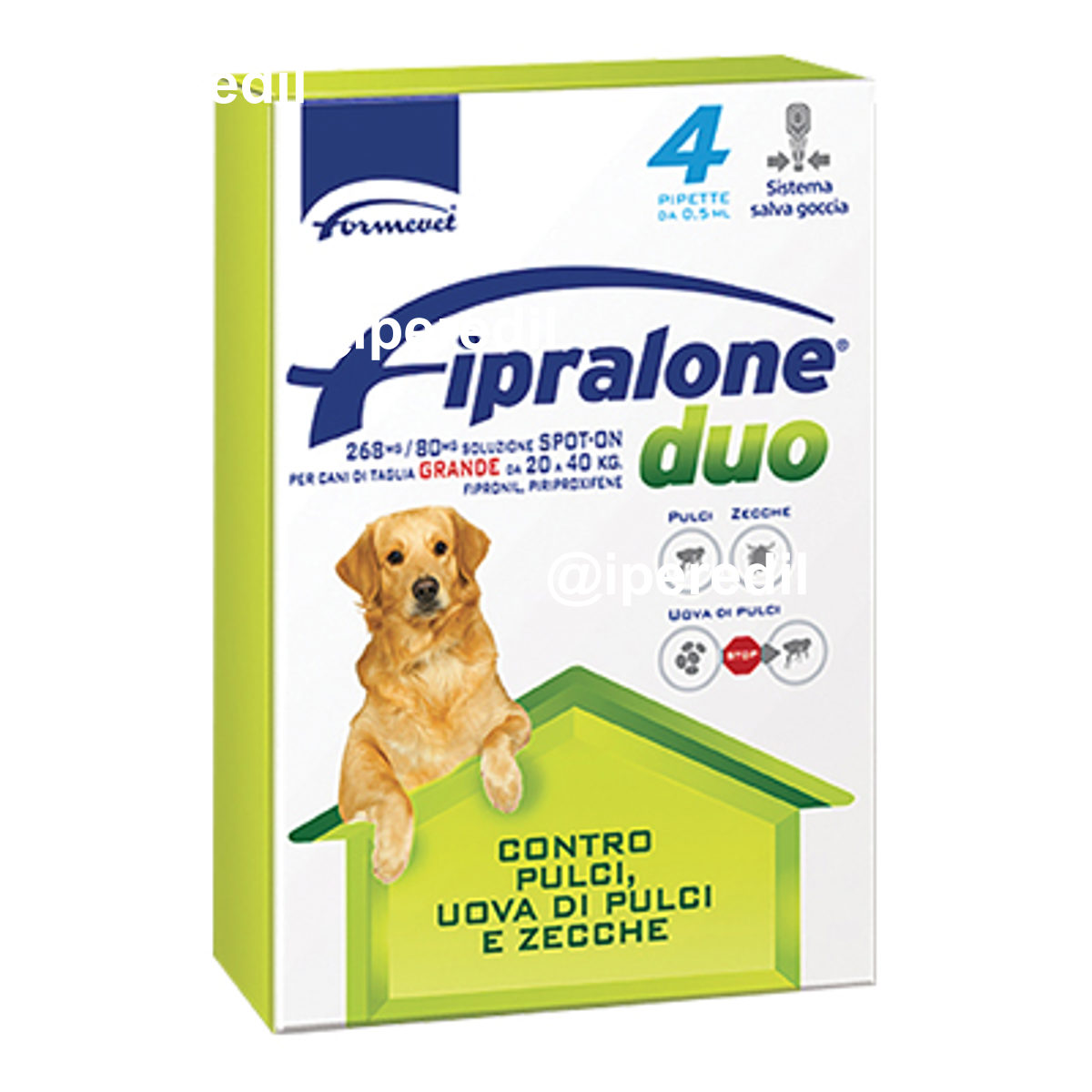 ANTIPARASSITARIO FIPRALONE DUO CANE FORMEVET KG 20/40 CF=PIPETTE 4