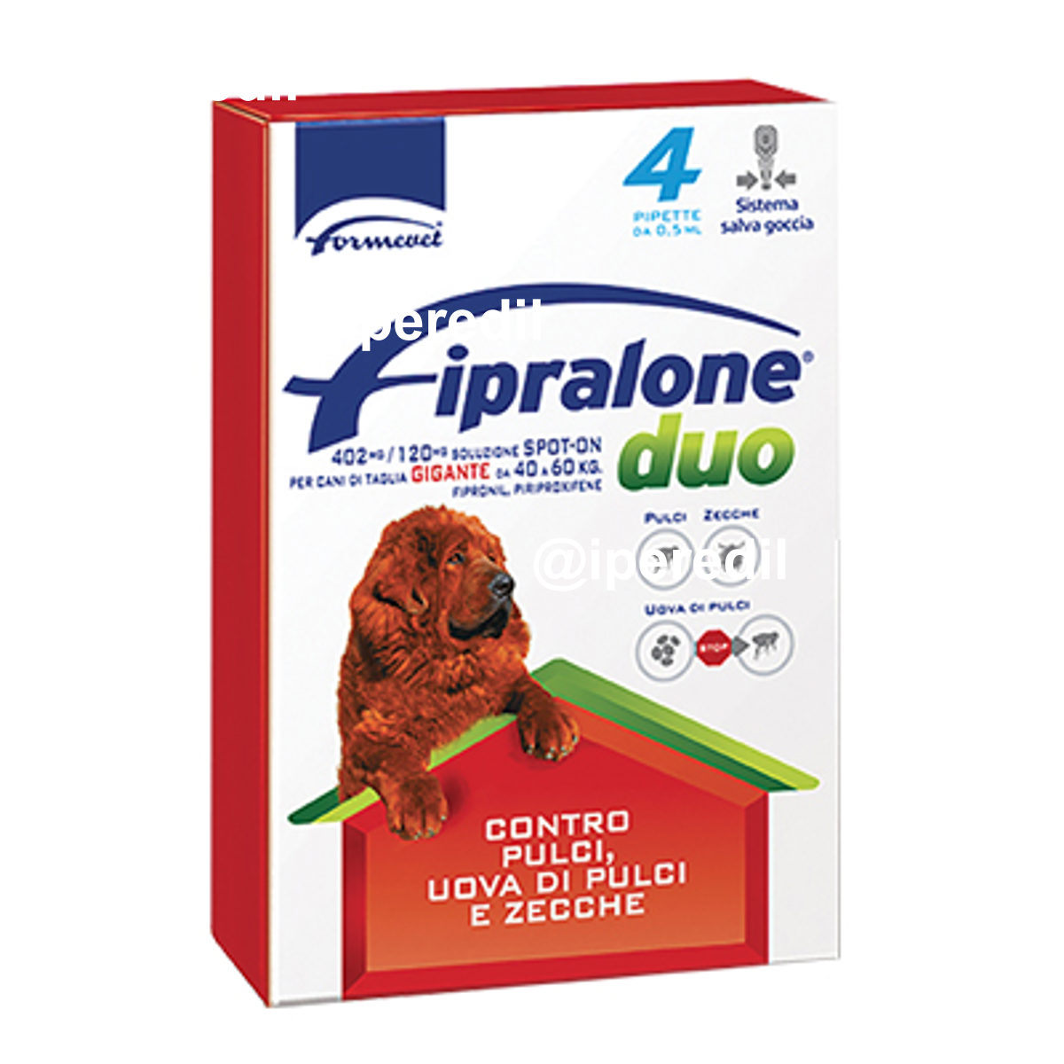 ANTIPARASSITARIO FIPRALONE DUO CANE FORMEVET KG 40/60 CF=PIPETTE 4 - 01191255