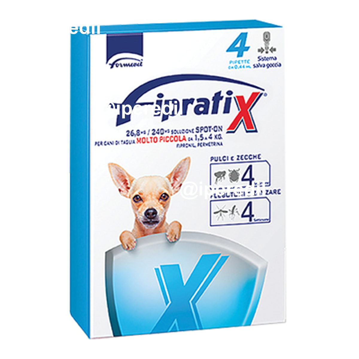 ANTIPARASSITARIO FIPRATIX CANE FORMEVET KG 1,5/ 4 CF=PIPETTE 4