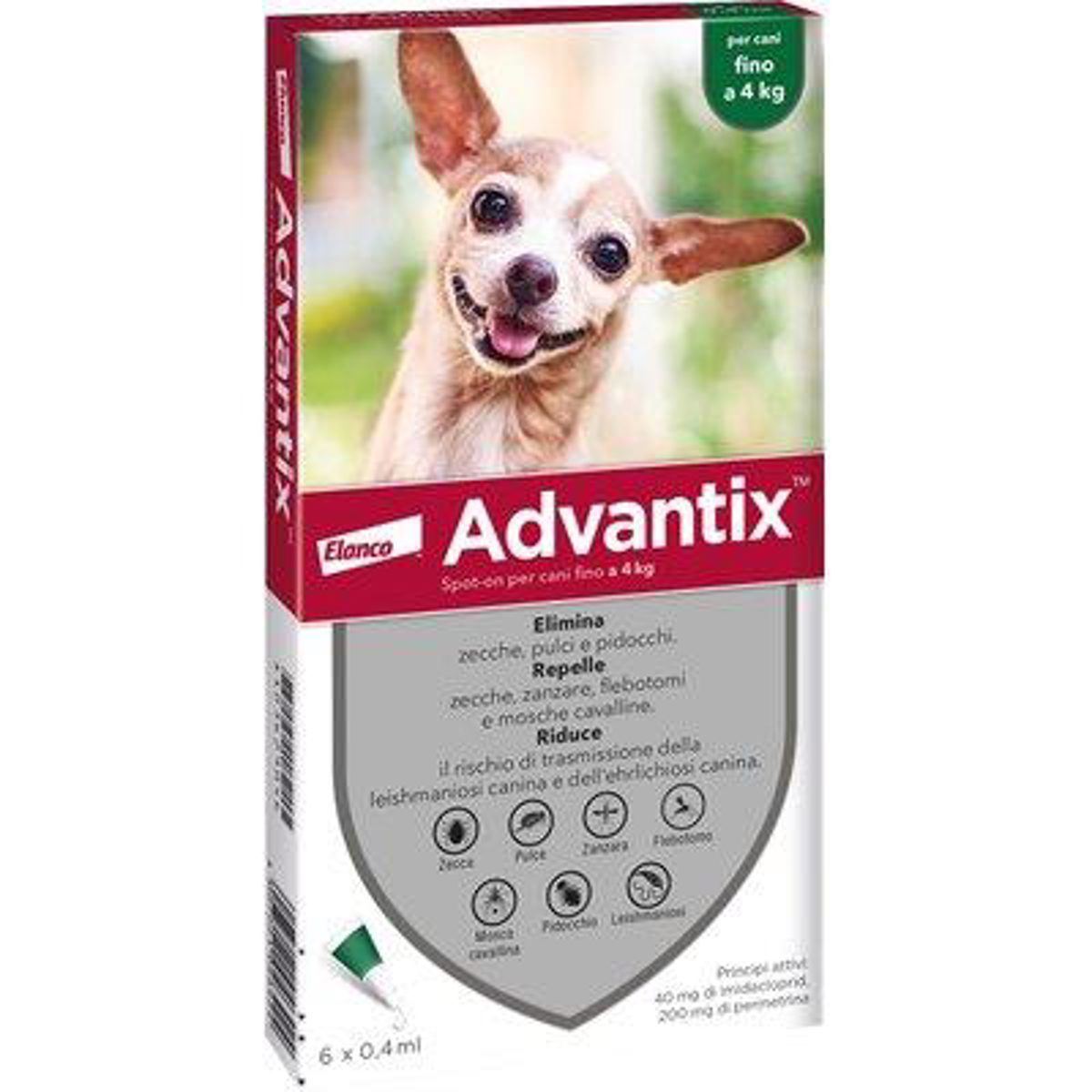 ANTIPARASSITARIO ADVANTIX CANI ELANCO KG 0/4 CF=PZ 6