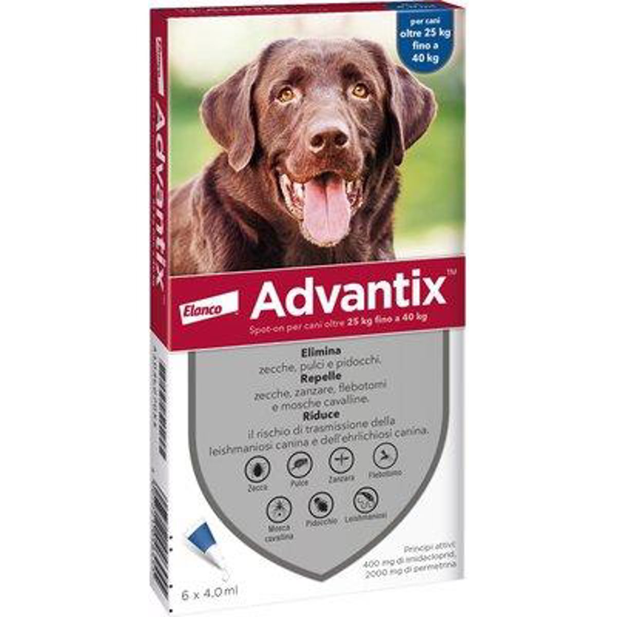 ANTIPARASSITARIO ADVANTIX CANI ELANCO KG 25/40 CF=PZ 6