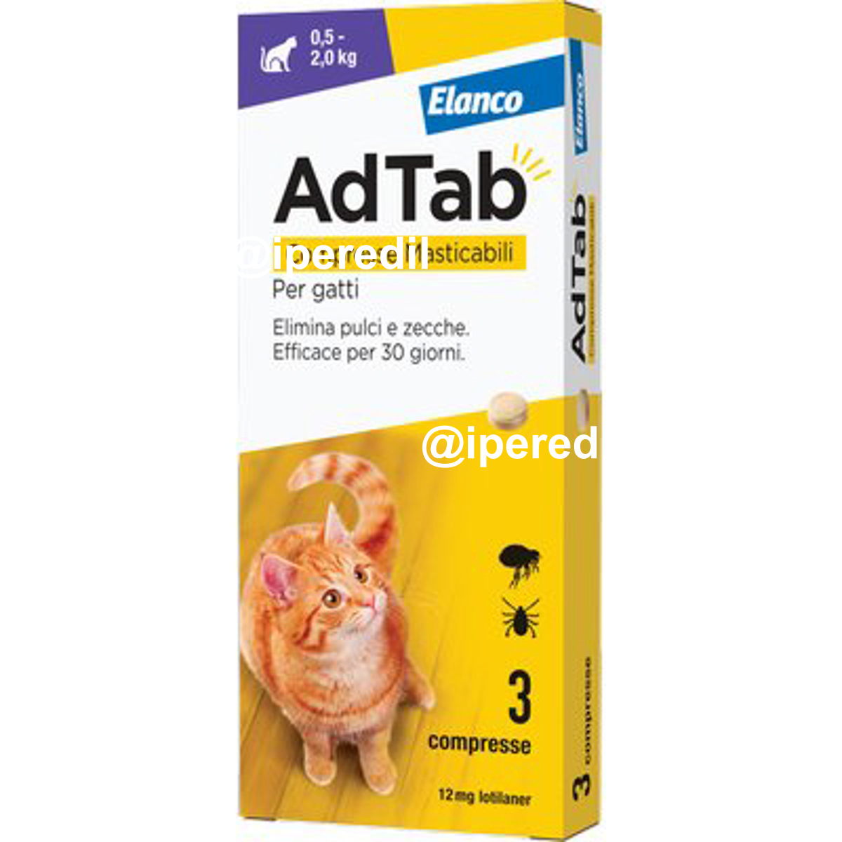 ANTIPARASSITARIO ADTAB GATTI ELANCO KG 0,5/2 CF=PZ 3 - 01191401