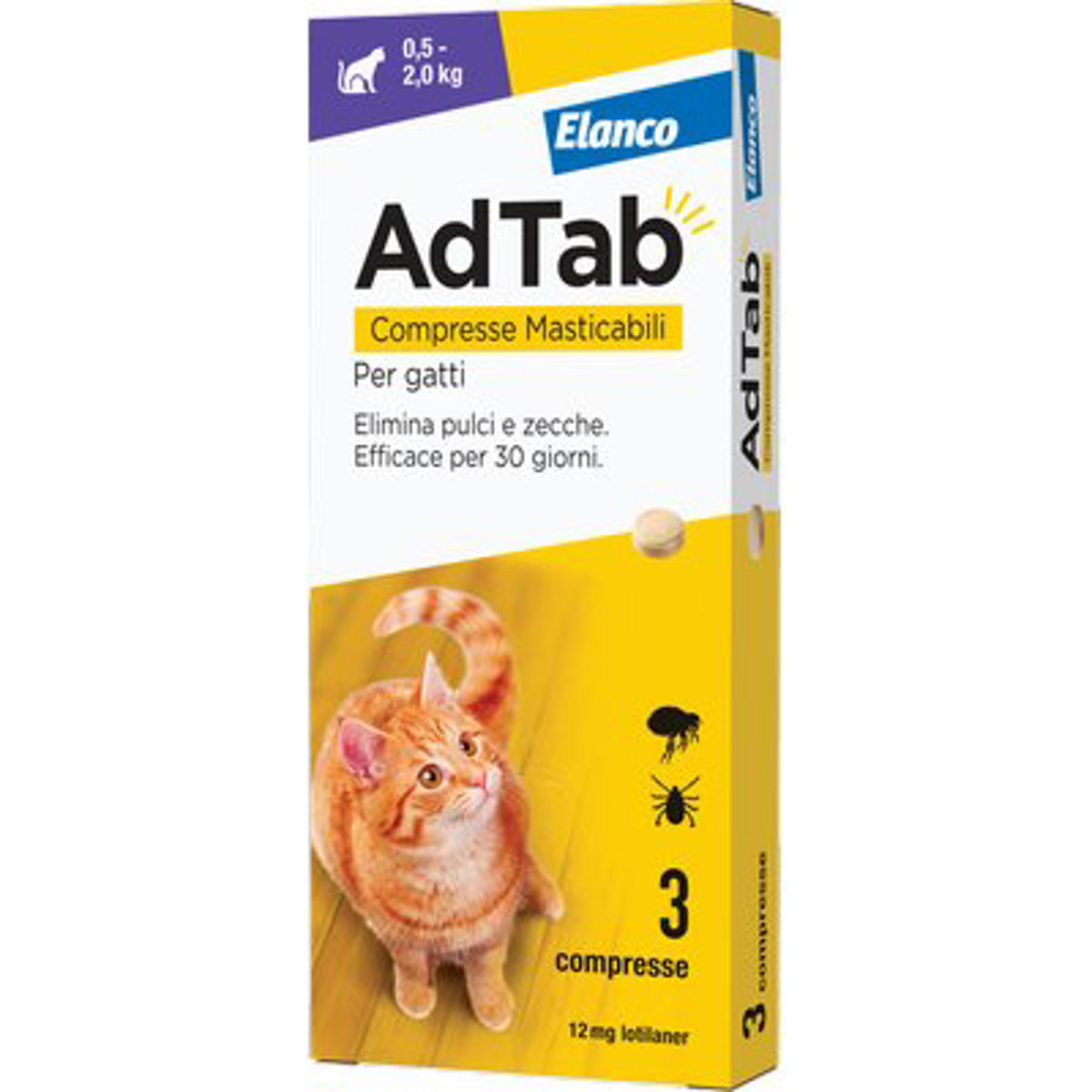 ANTIPARASSITARIO ADTAB GATTI ELANCO KG 0,5/2 CF=PZ 3 - 01191401