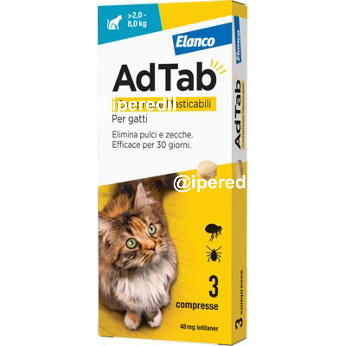 ANTIPARASSITARIO ADTAB GATTI ELANCO KG 2/8 CF=PZ 3 - 01191402