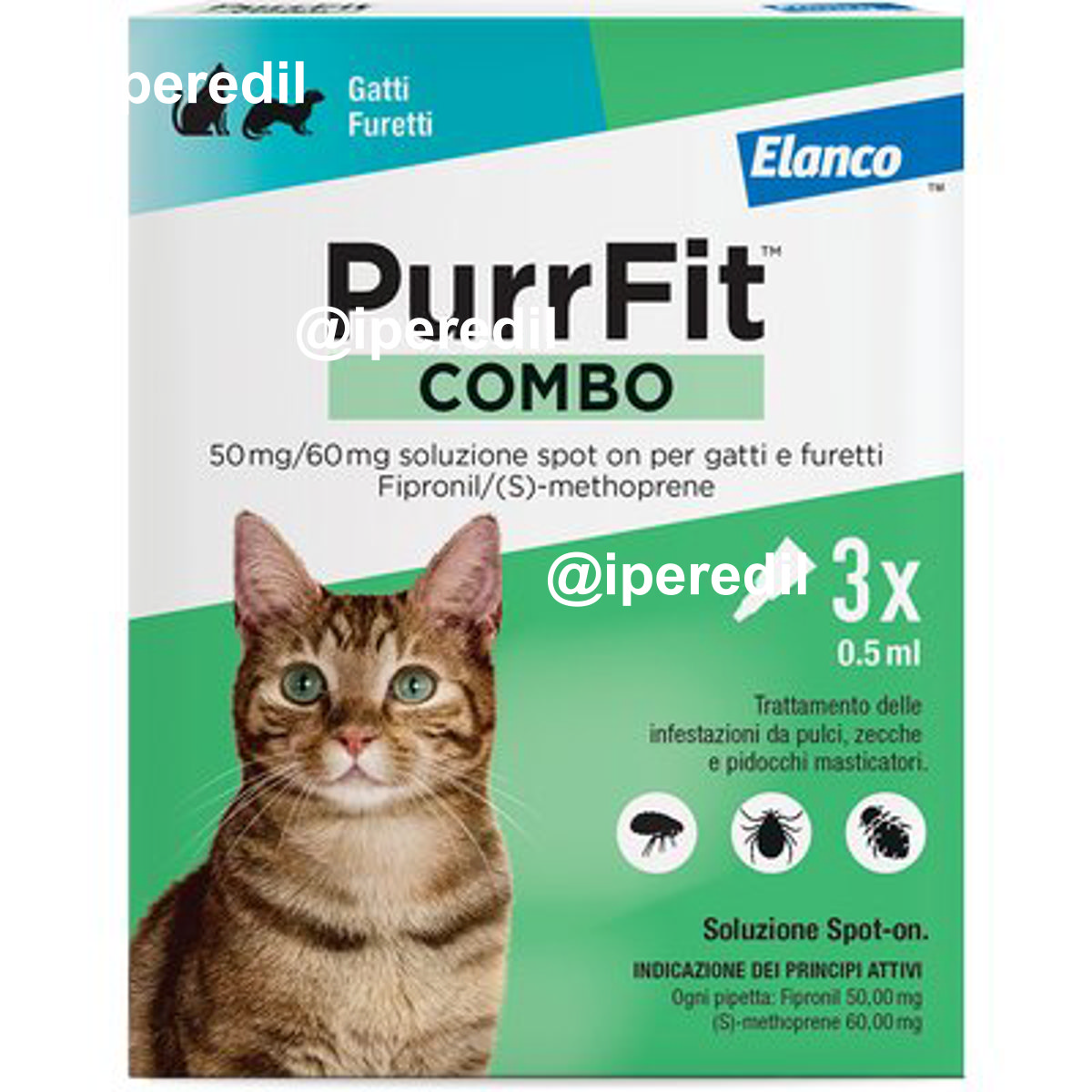 ANTIPARASSITARIO PURRFIT COMBO GATTI ELANCO KG 1+ CF=PZ 3 - 01191411