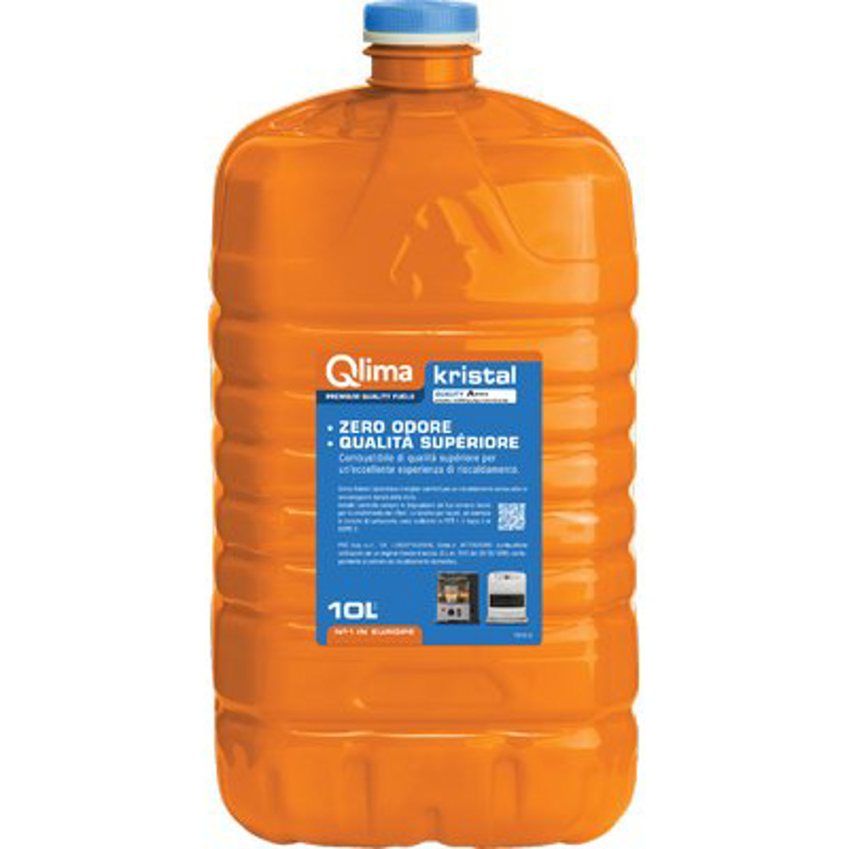 COMBUSTIBILE STUFA RADIANTE KRISTAL QLIMA TAPPO BLU LT 10
