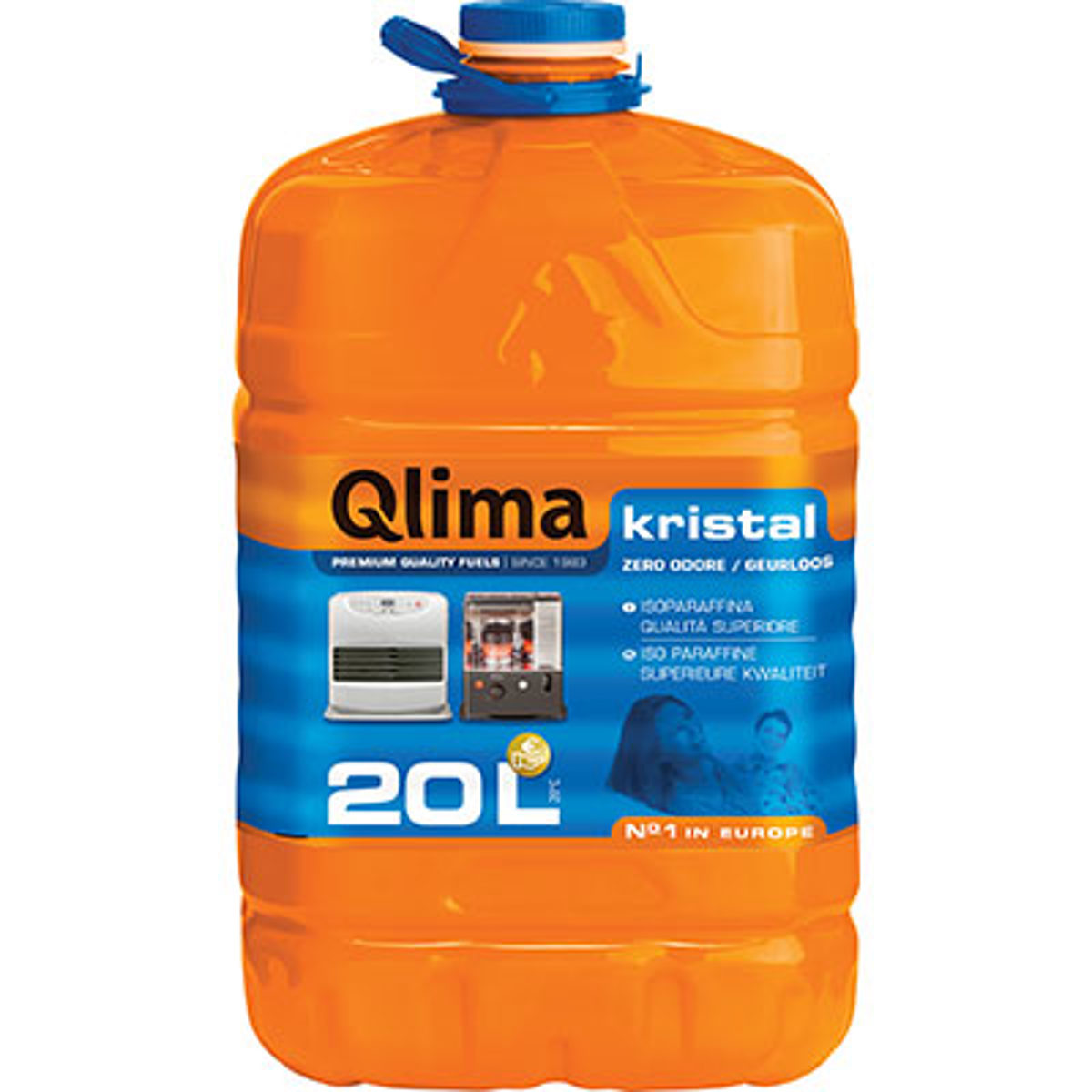 COMBUSTIBILE STUFA RADIANTE KRISTAL QLIMA TAPPO BLU LT 20