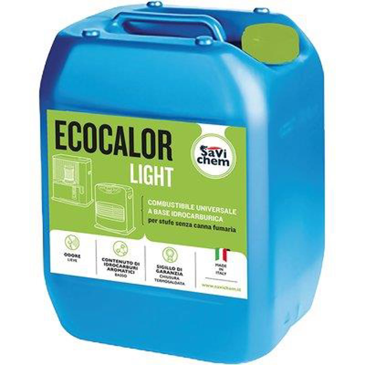 COMBUSTIBILE STUFA RADIANTE LIGHT ECOCALOR PALLET TAPPO VERDE LT 18 CF=PZ 32