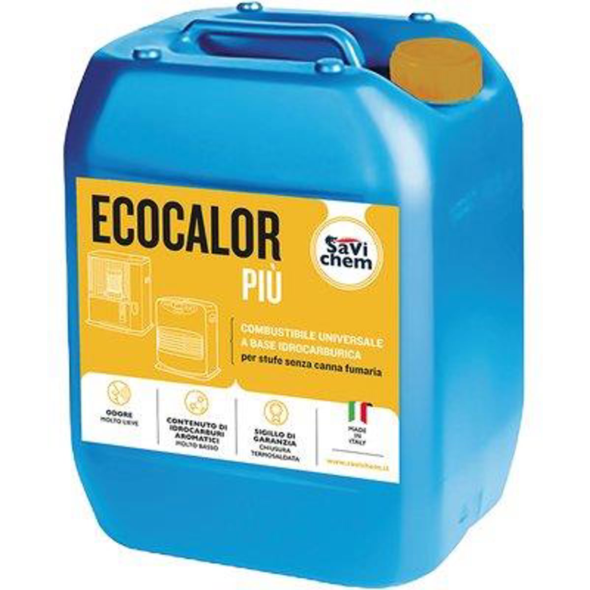 COMBUSTIBILE STUFA RADIANTE PIU ECOCALOR PALLET TAPPO GIALLO LT 18 CF=PZ 32