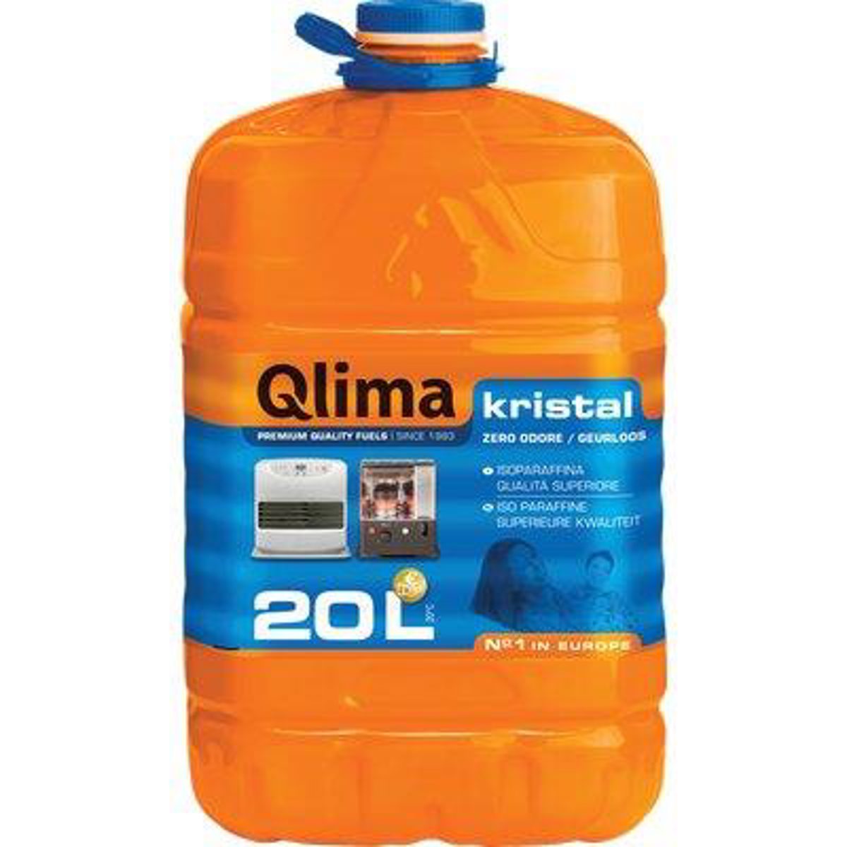 COMBUSTIBILE STUFA RADIANTE KRISTAL QLIMA PALLET TAPPO BLU LT 20 CF=PZ 30