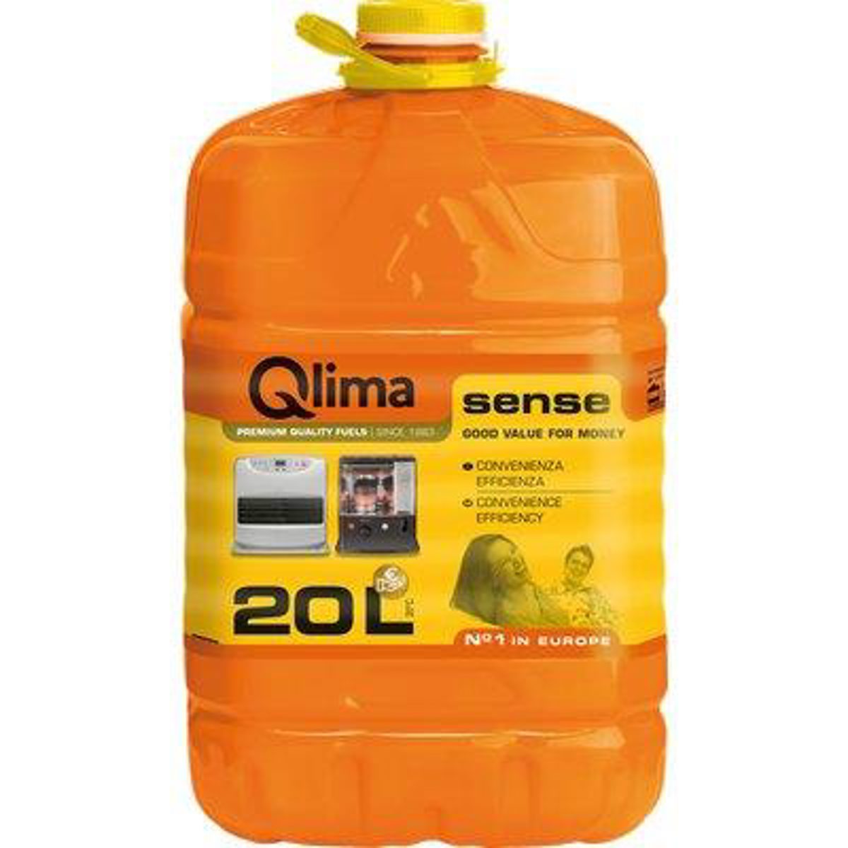 COMBUSTIBILE STUFA RADIANTE SENSE QLIMA PALLET TAPPO GIALLO LT 20 CF=PZ 30