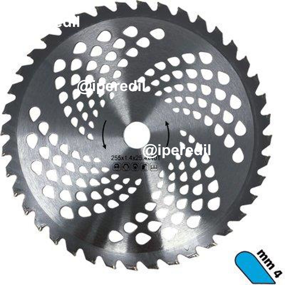 DISCO X DECESPUGLIATORE AL TUNGSTENO STARS ACCIAIO DENTI 40 D.MM 255 S.MM 2,0 WIDIA MM 4