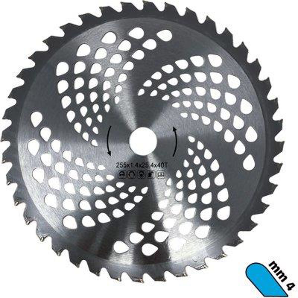 DISCO X DECESPUGLIATORE AL TUNGSTENO STARS ACCIAIO DENTI 40 D.MM 255 S.MM 2,0 WIDIA MM 4 - 01227157