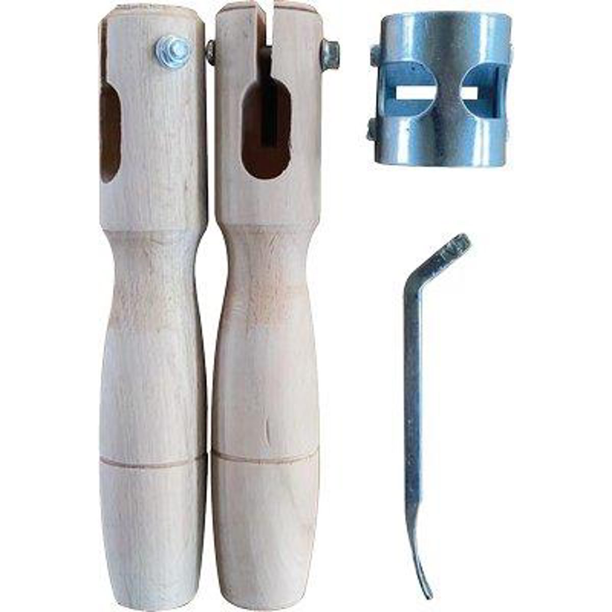 MANETTA LEGNO X PERTICA CON ANELLO E CHIAVE CF=2PZ