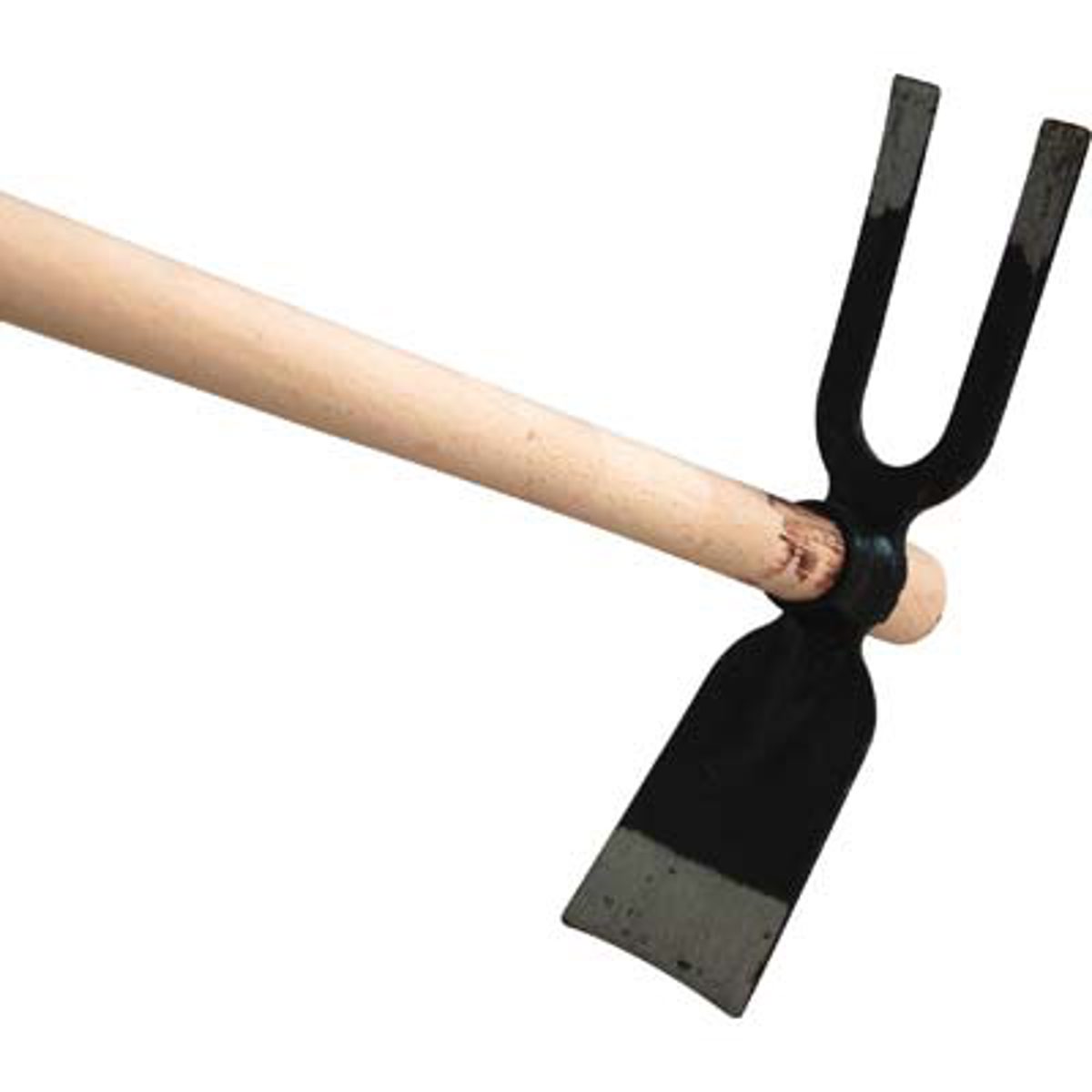 ZAPPA BIDENTE OCCHIO TONDO 228 + MANICO ORSATTI ACCIAIO FORGIATO/FAGGIO GR 600 MM 80X310 H.CM 130 - 01310935