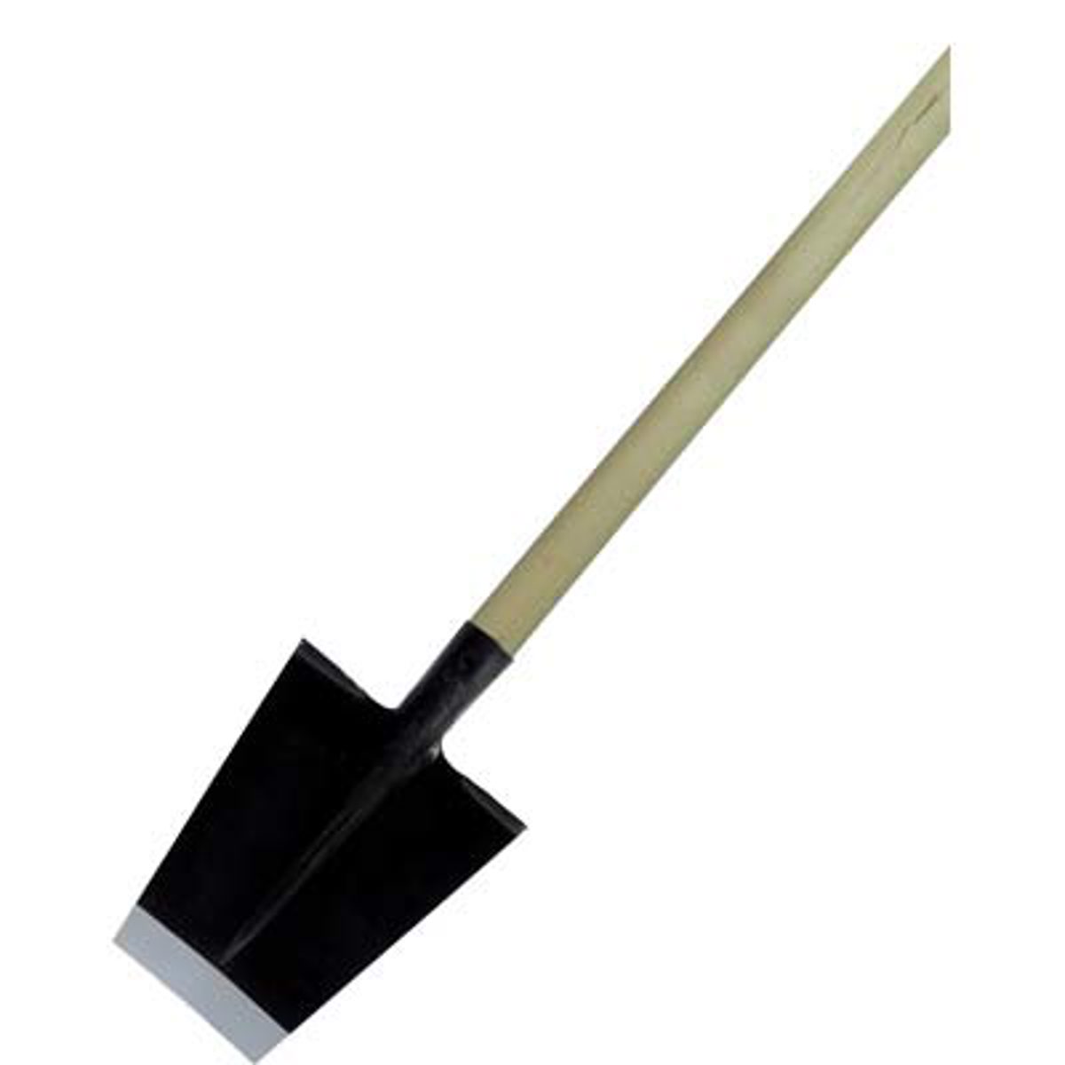 VANGHETTO PUNTA QUADRA FORGIATO + MANICO ACCIAIO/LEGNO CM 22X36 H.CM 168