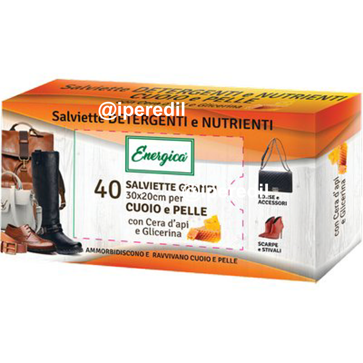SALVIETTE DETERGENTI CUOIO E FINIMENTI ENERGICA CF=PZ 40 - 01700837